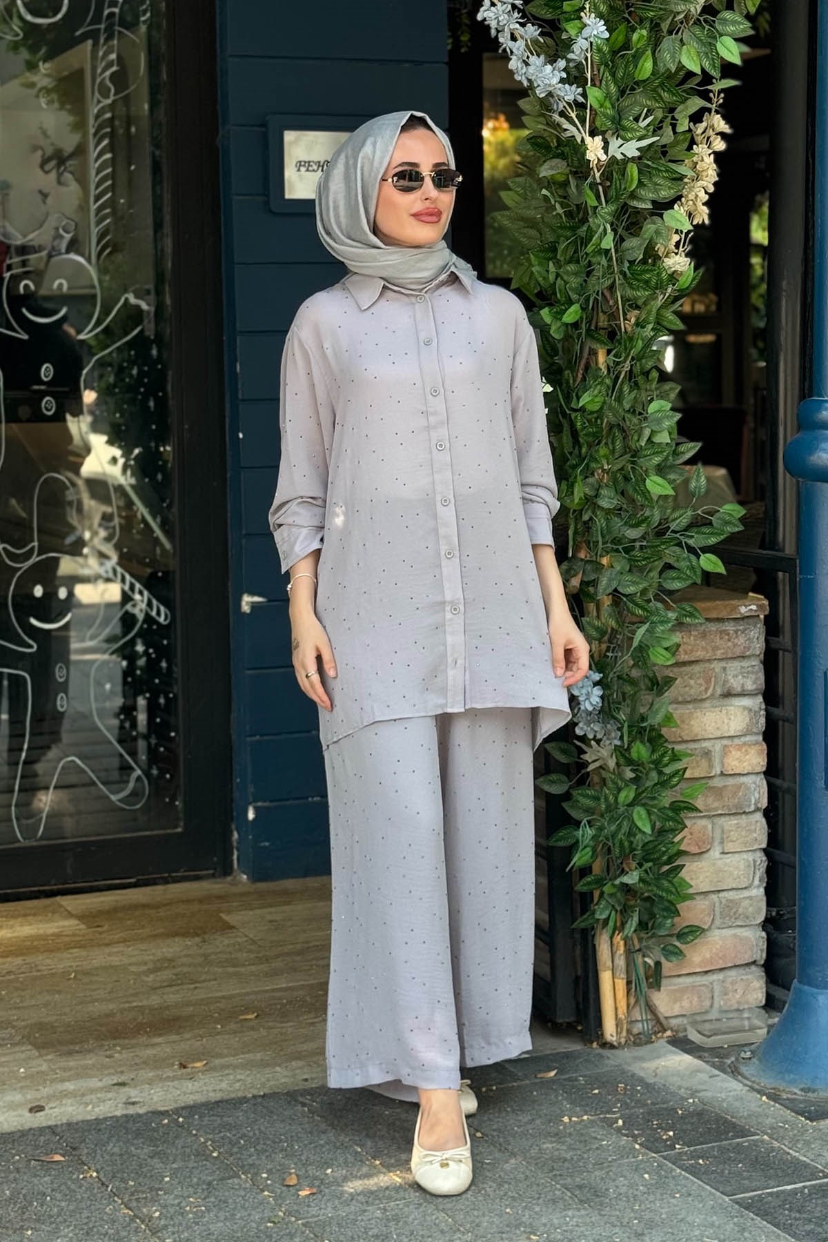 İNVEE Pantalonlu Takım 7173 Gri