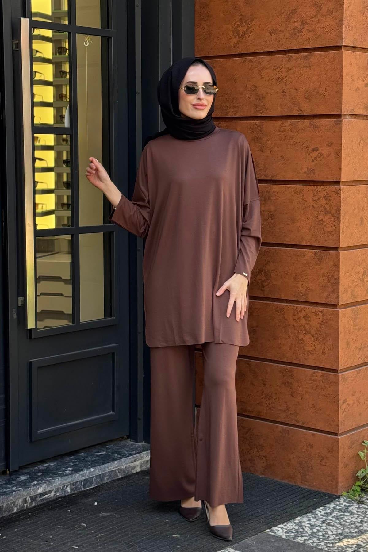 İNVEE Pantolonlu Takım 7126 Kahve