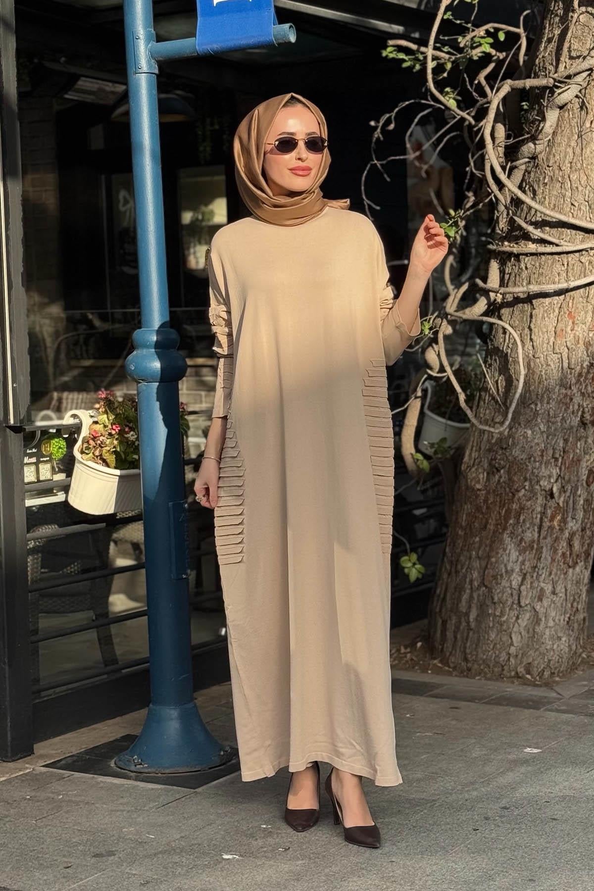 İNVEE Triko Elbise 7060 Camel