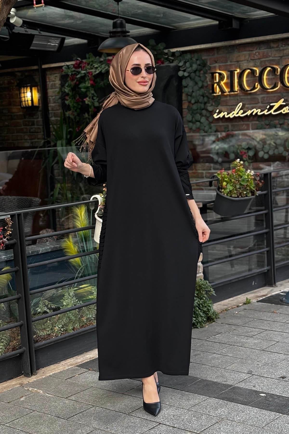 İNVEE Triko Elbise 7060 Siyah