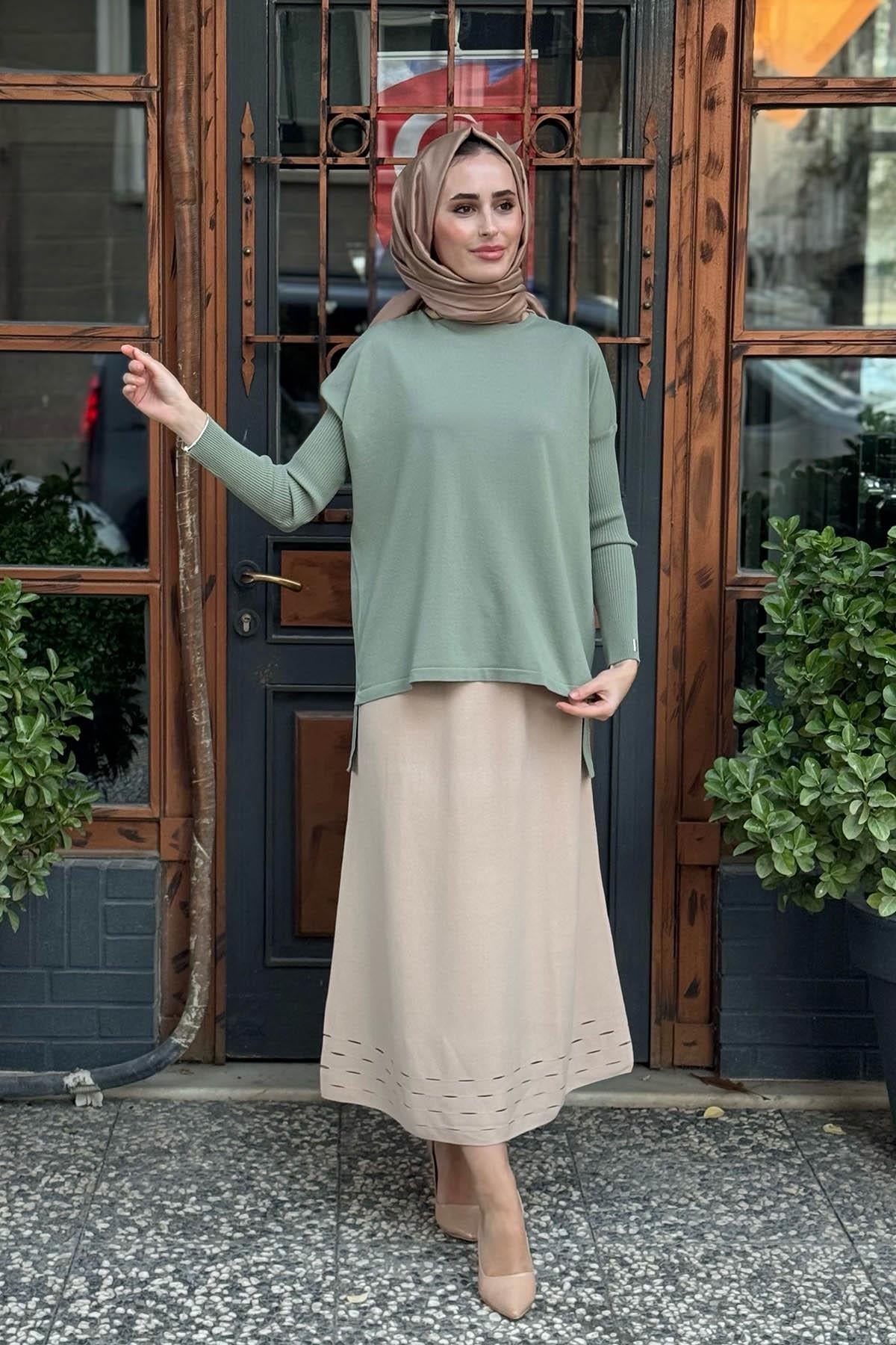İNVEE Triko Etek 6904 Fondöten