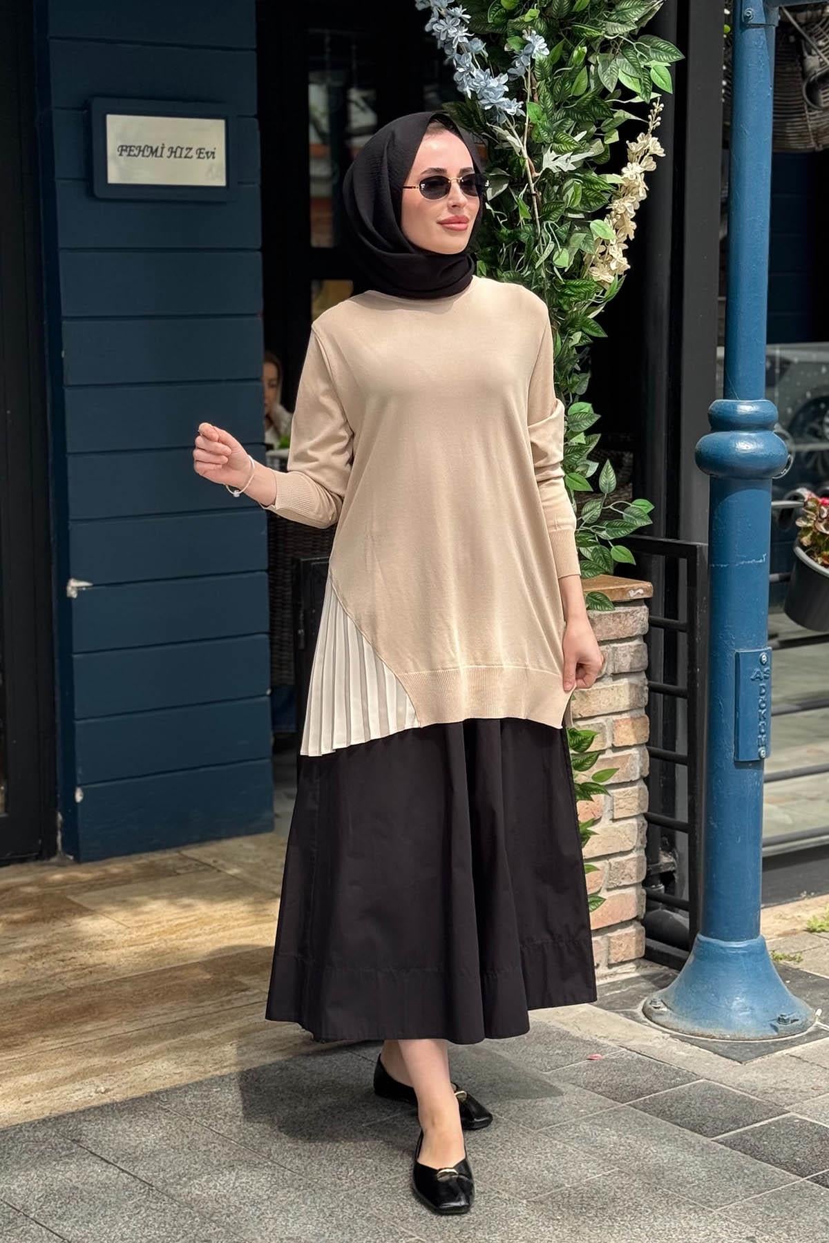 İNVEE Triko Tunik 7194 Fondöten