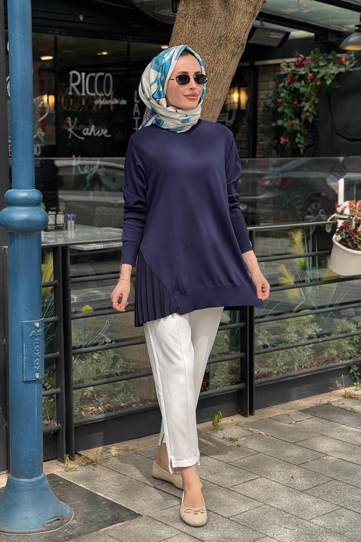 İNVEE Triko Tunik 7194 Lacivert