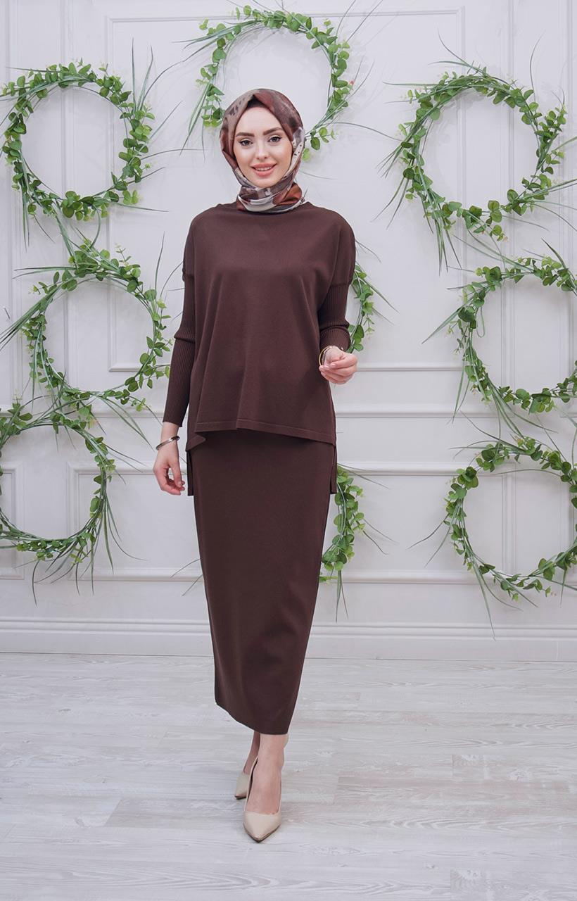 İNVEE Tunik 5879 Kahve