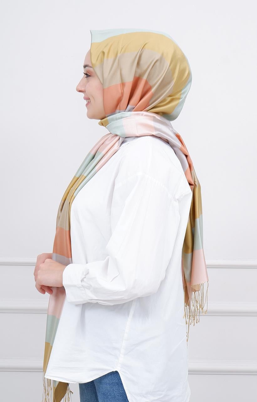 İpekevi Blok Desenli Şal - E 04030 Model 06