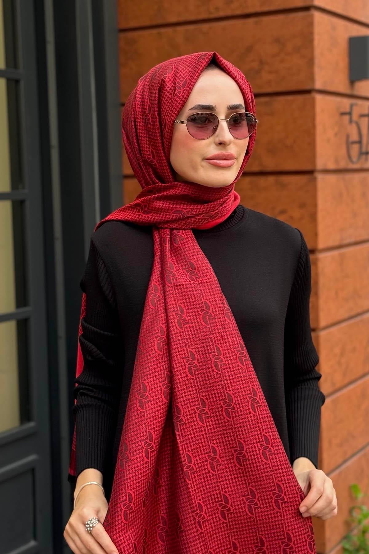 ipekevi İpek Şal 08956 Osmanlı Kırmızısı