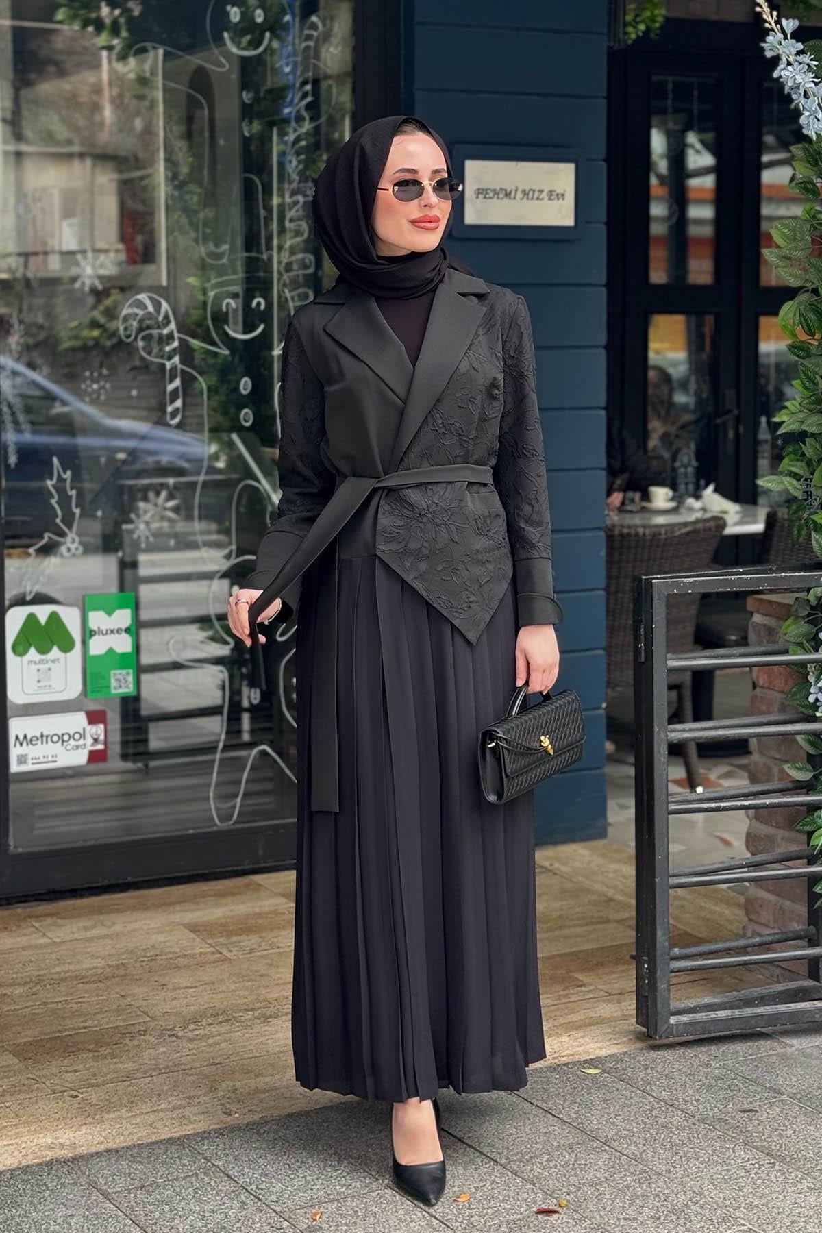 JAMİLA SARAH Abaya SS26-9346 Siyah