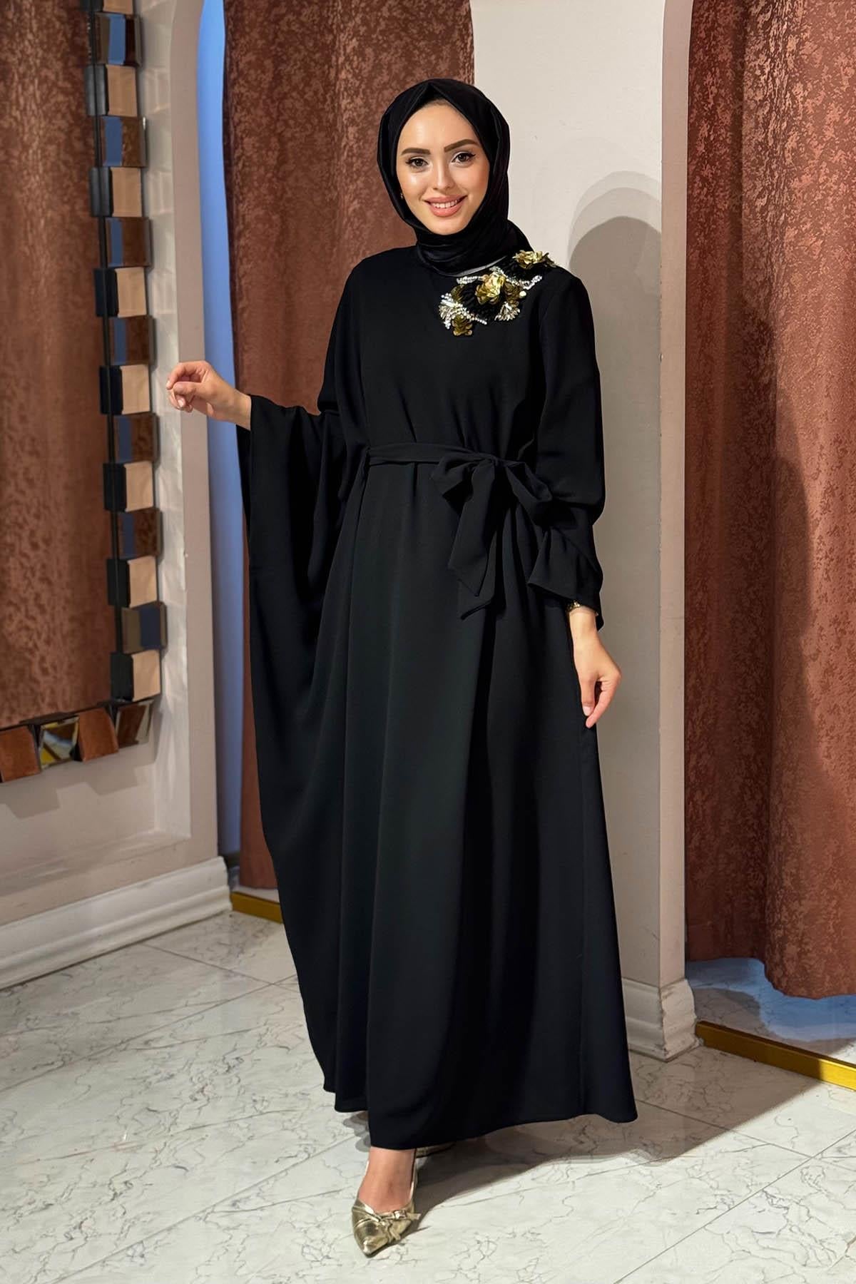 JAMILA SARAH Abiye SS25-3079 Siyah