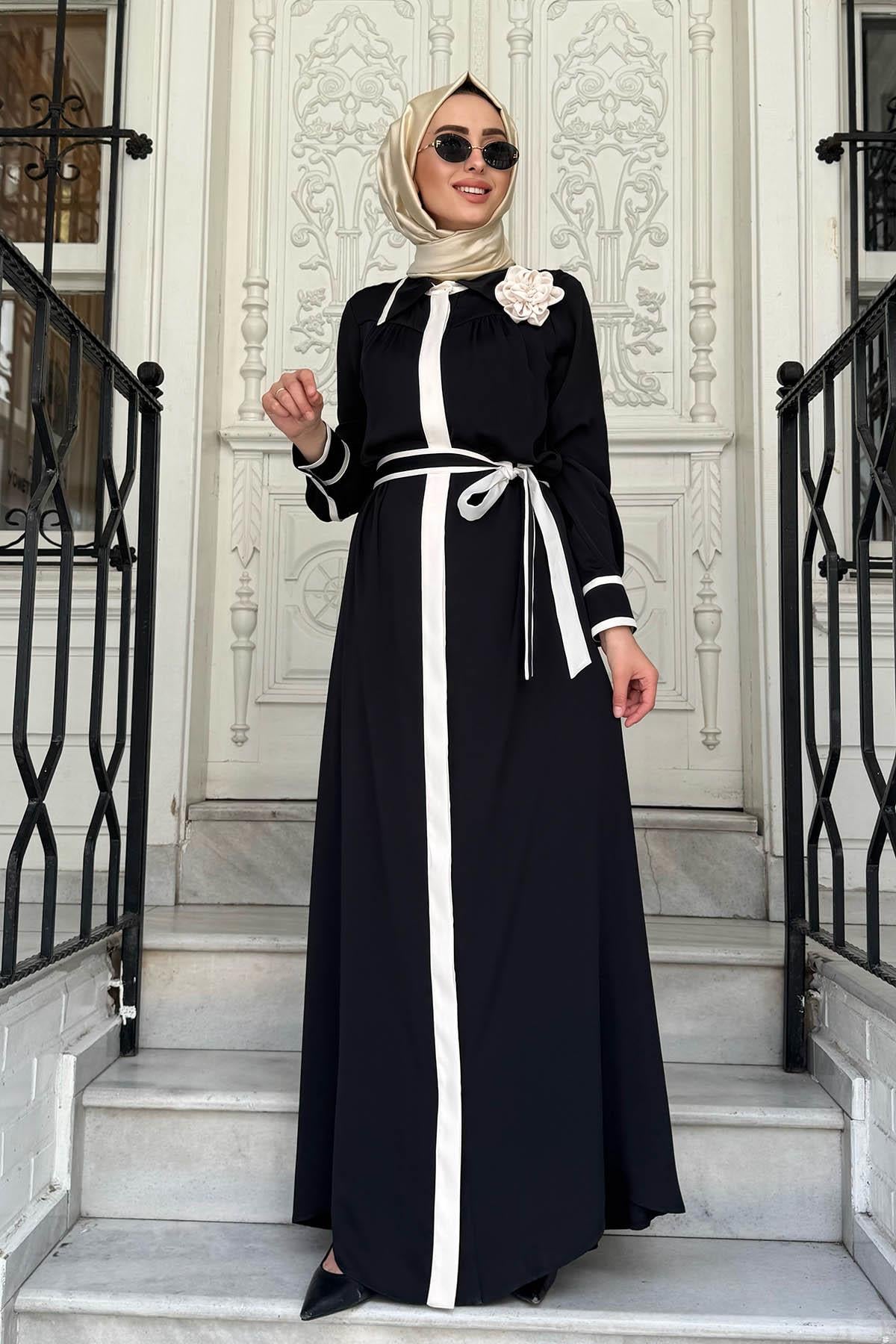 JAMILA SARAH Abiye SS25-3145 Fildişi