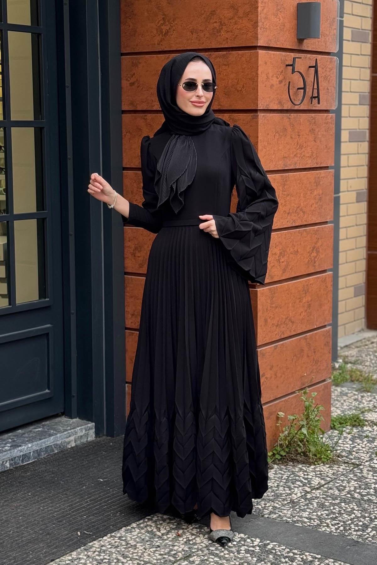 JAMILA SARAH Rüya Elbise FW26-3214 Siyah