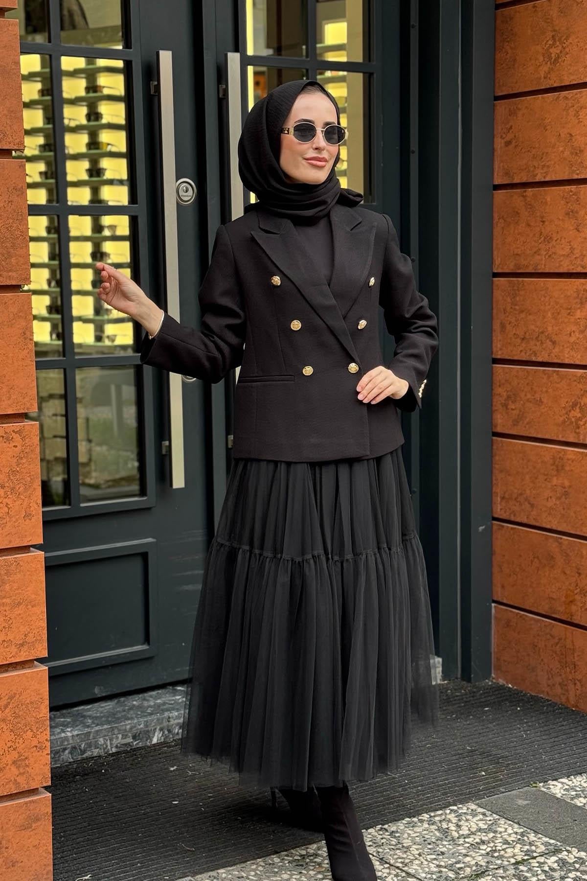 KAYRA Ceket KA-A25-13019 Siyah