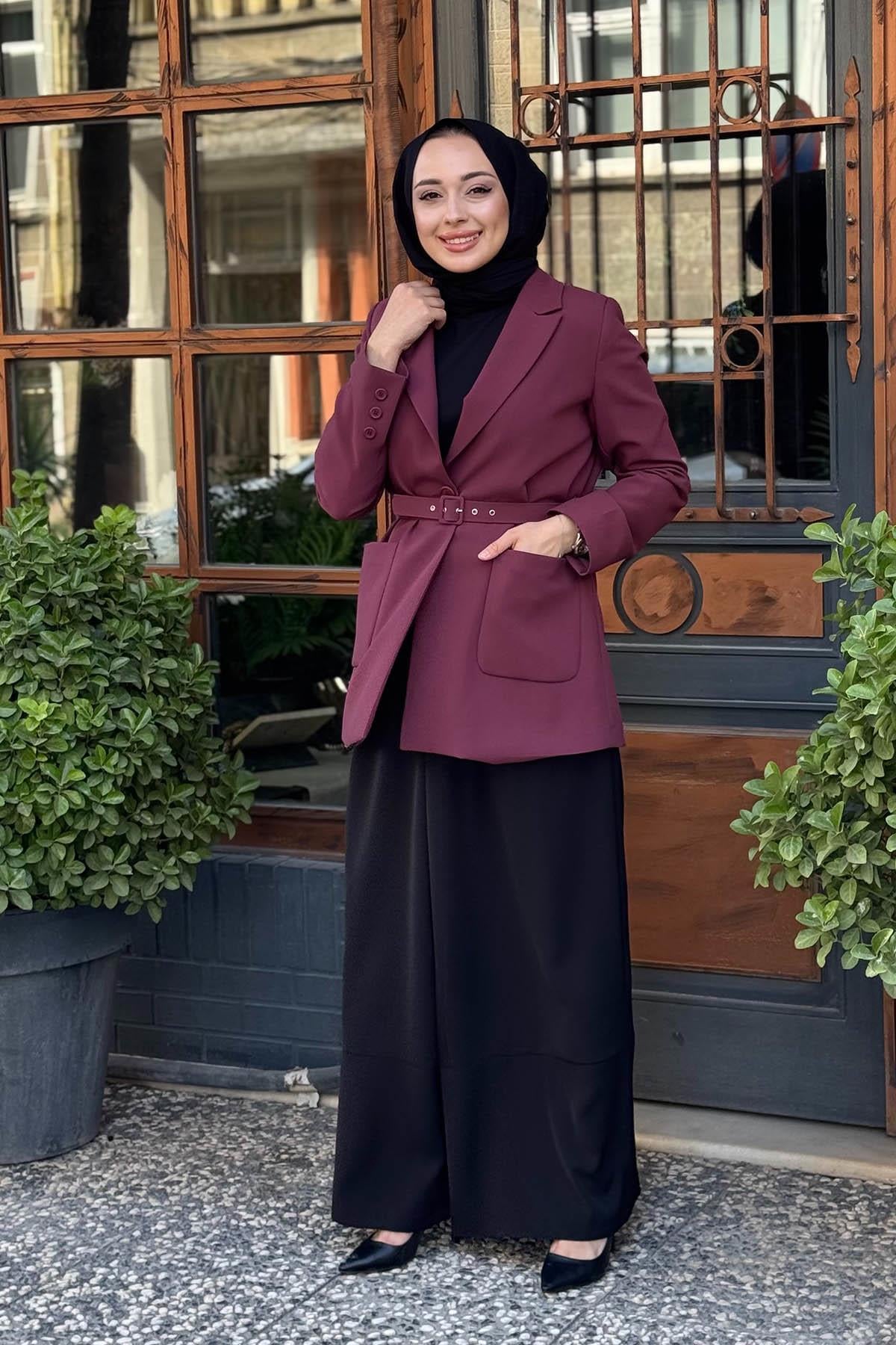 KAYRA Ceket KA-A25-13057 Bordo