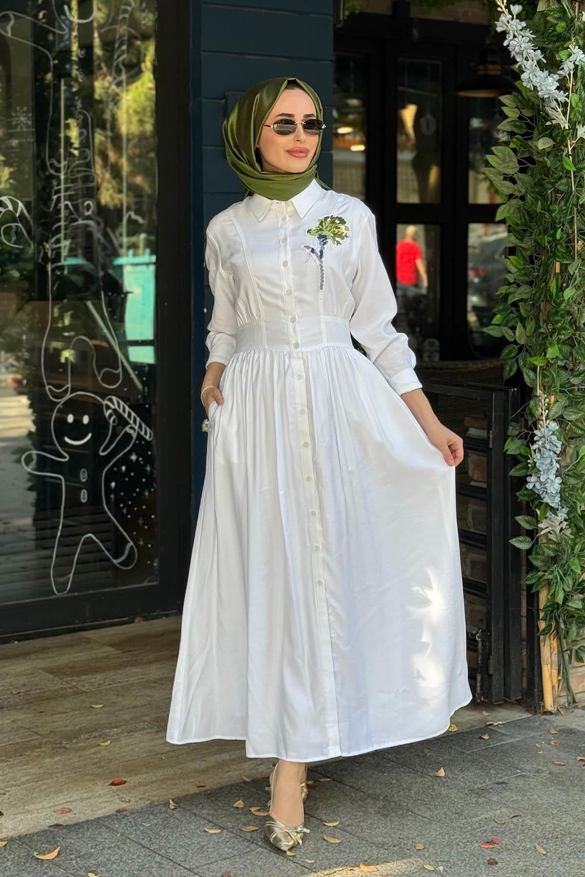 KAYRA Elbise KY-B26-83006 Beyaz