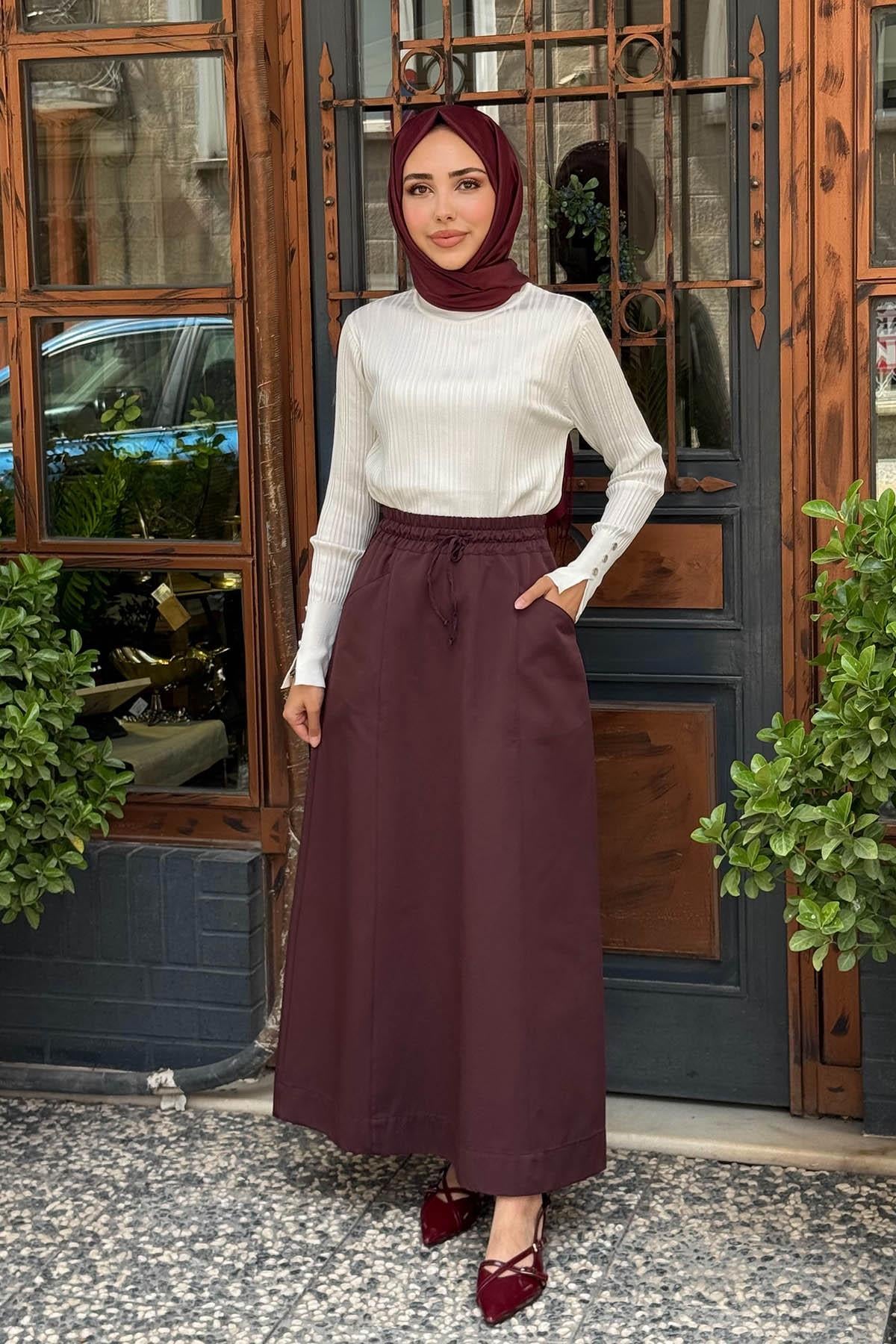 KAYRA Etek KY-A25-72020 Koyu Bordo