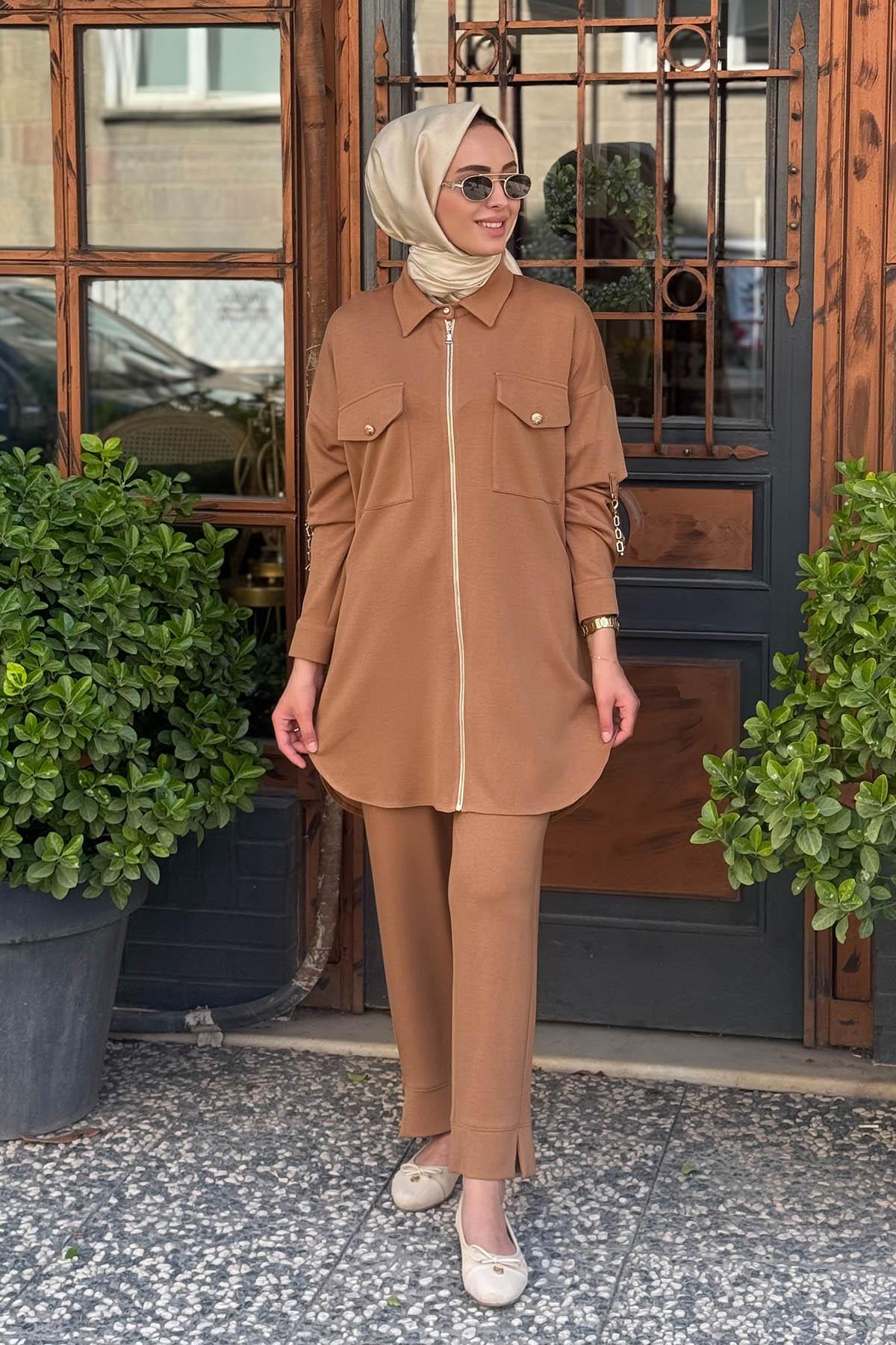 KAYRA Pantolonlu Takım KY-B25-76004 Camel