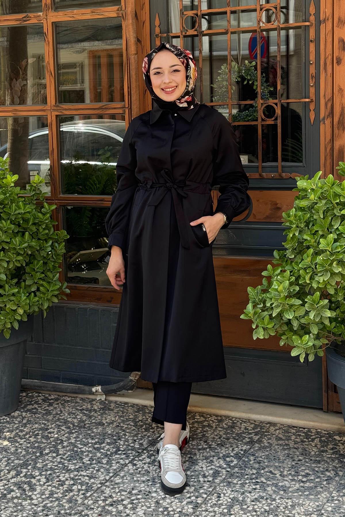 KAYRA Trençkot KA-B25-15001 Siyah