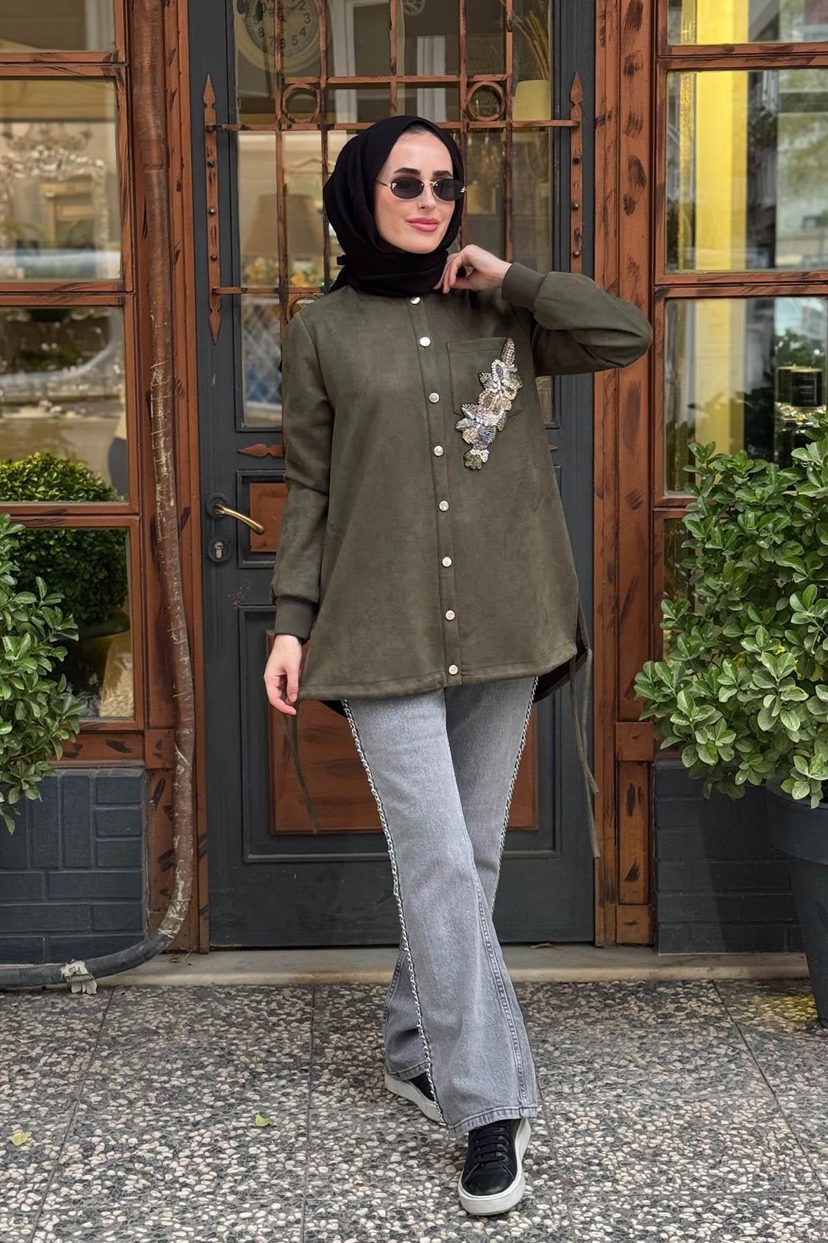 KAYRA Tunik KA-A25-21098 Haki