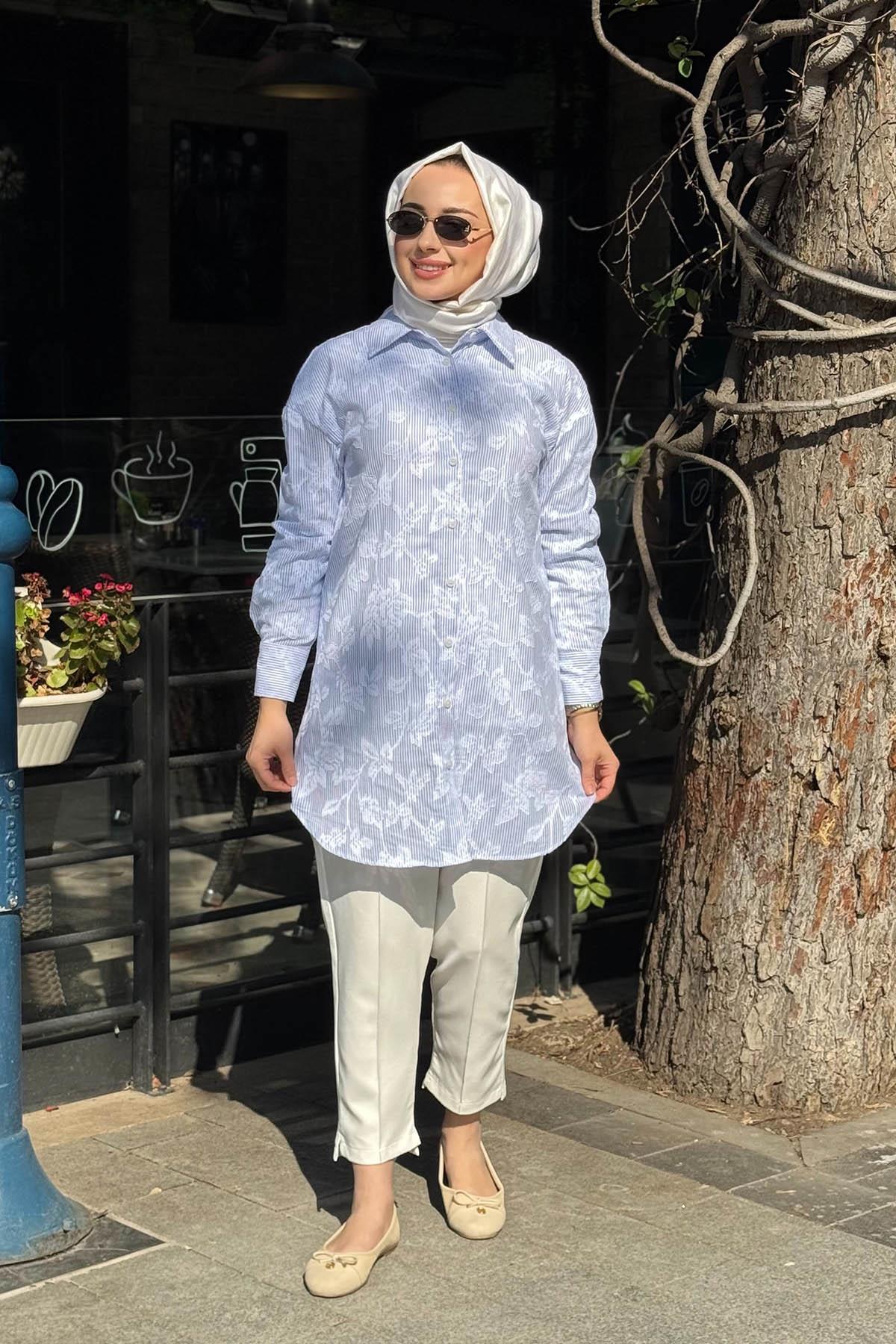 KAYRA Tunik KA-B26-21042 Mavi