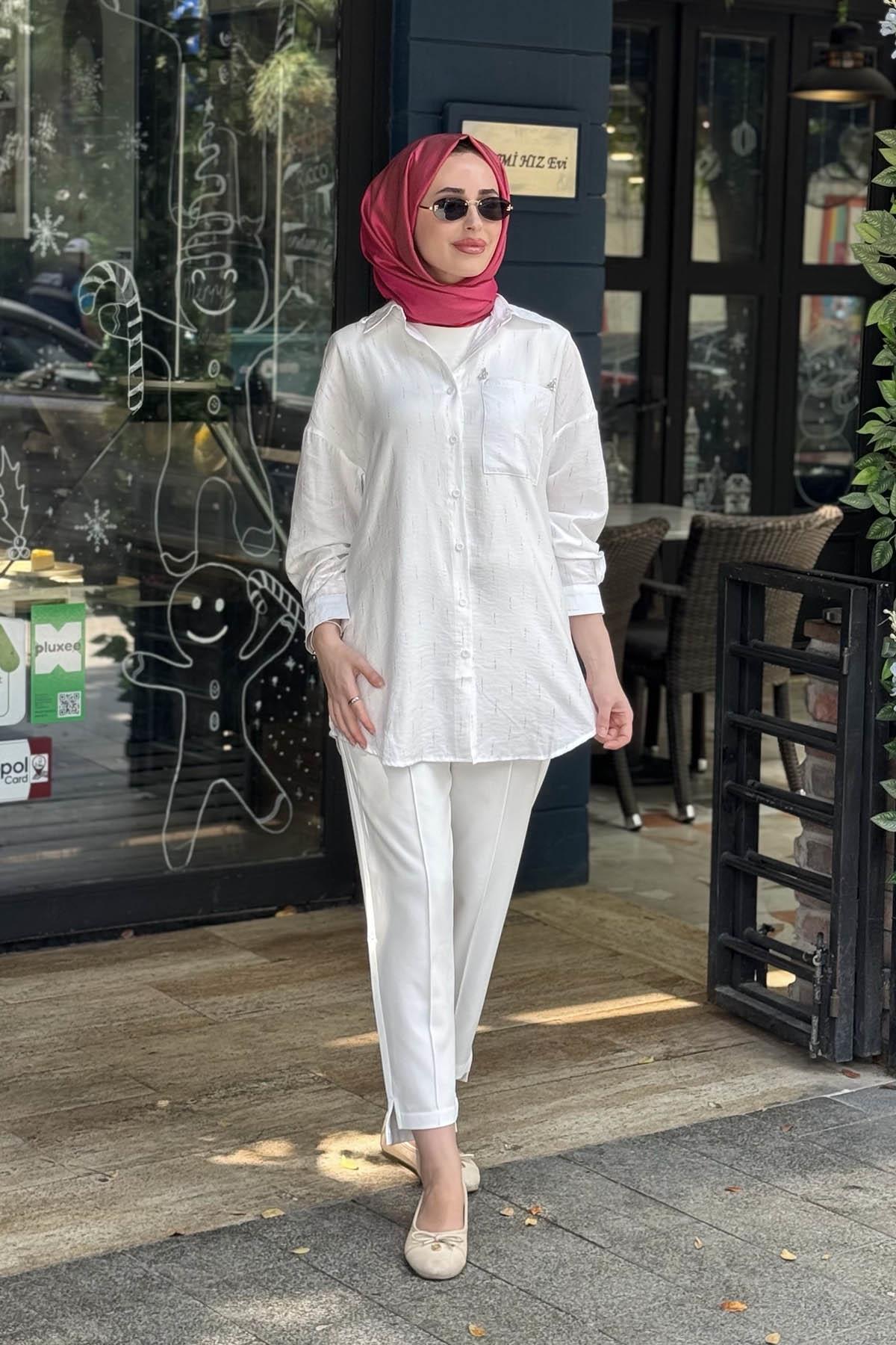 KAYRA Tunik KA-B26-21049 Beyaz