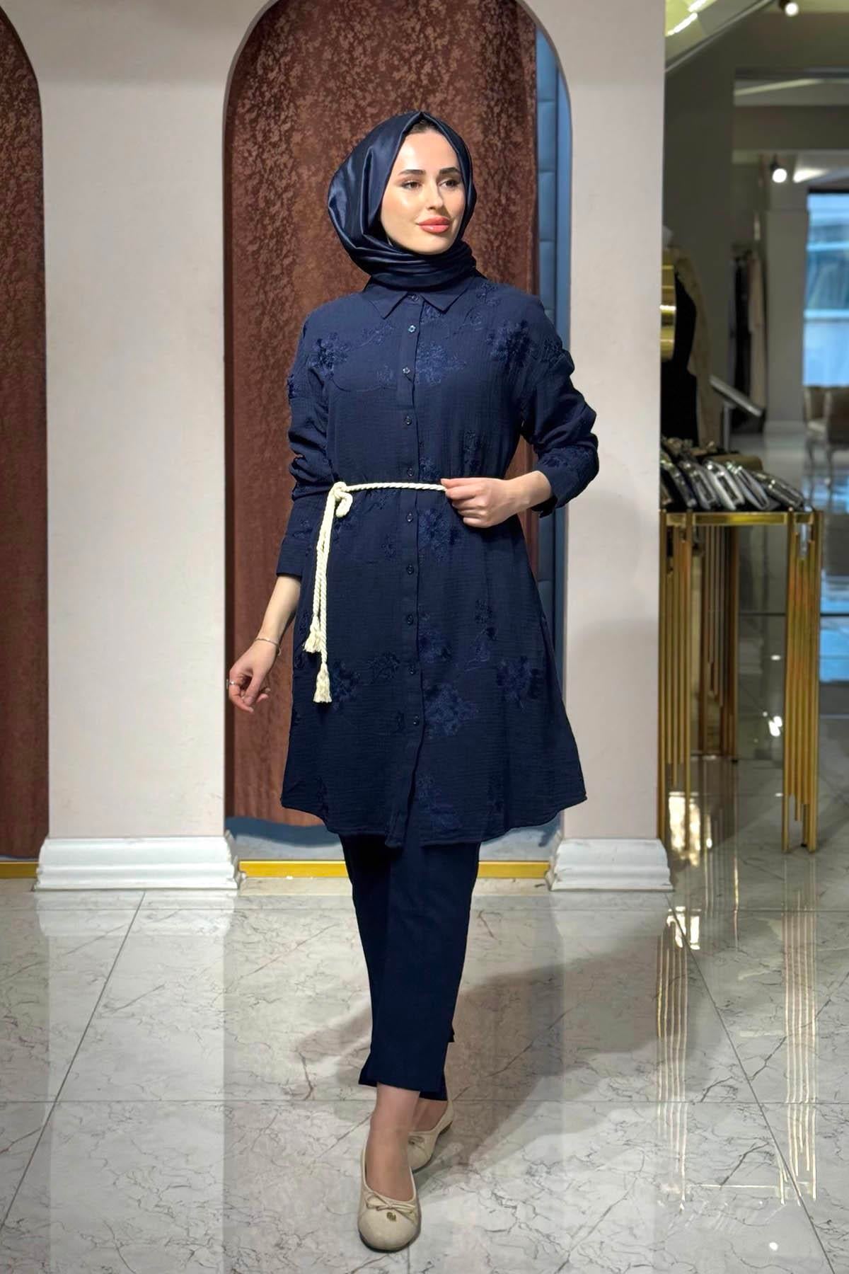KAYRA Tunik KA-B26-21063 KOYU LACİVERT