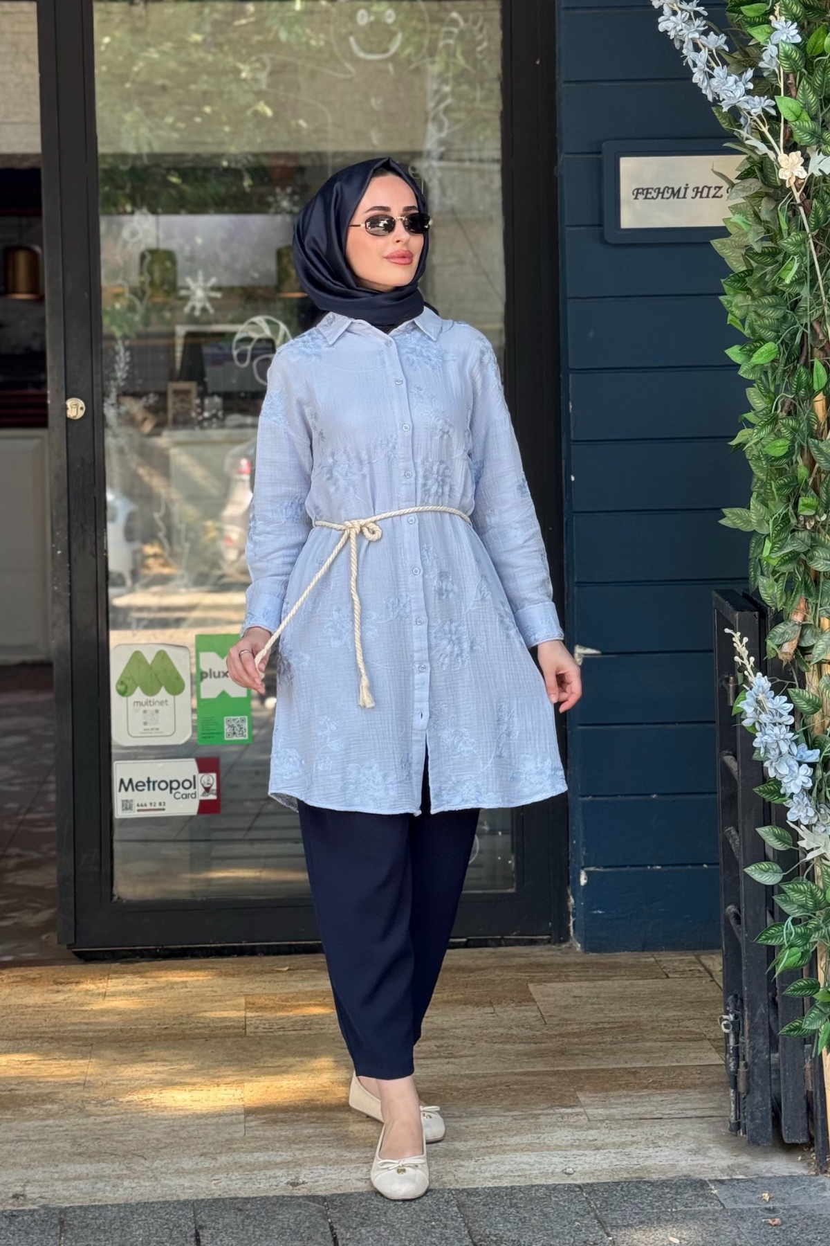 KAYRA Tunik KA-B26-21063 Mavi
