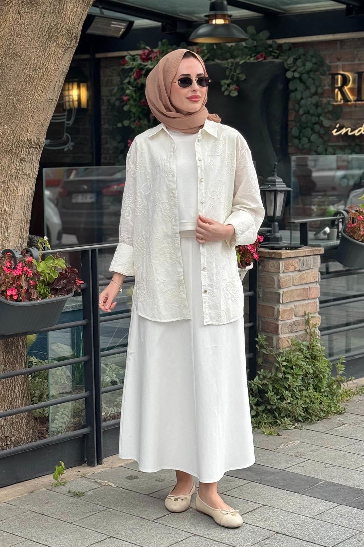 KAYRA Tunik KA-B26-21120 Ekru