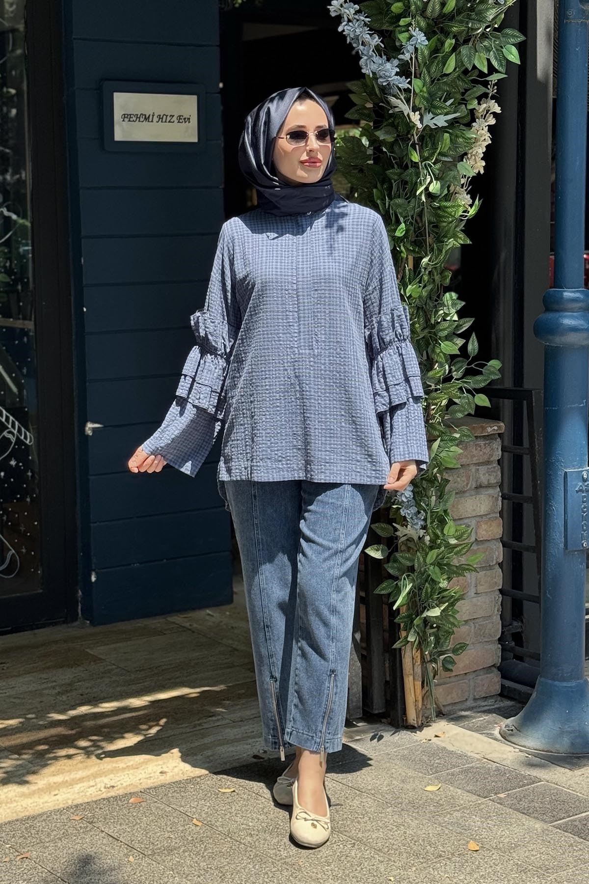 KAYRA Tunik KY-B26-81039 İndigo