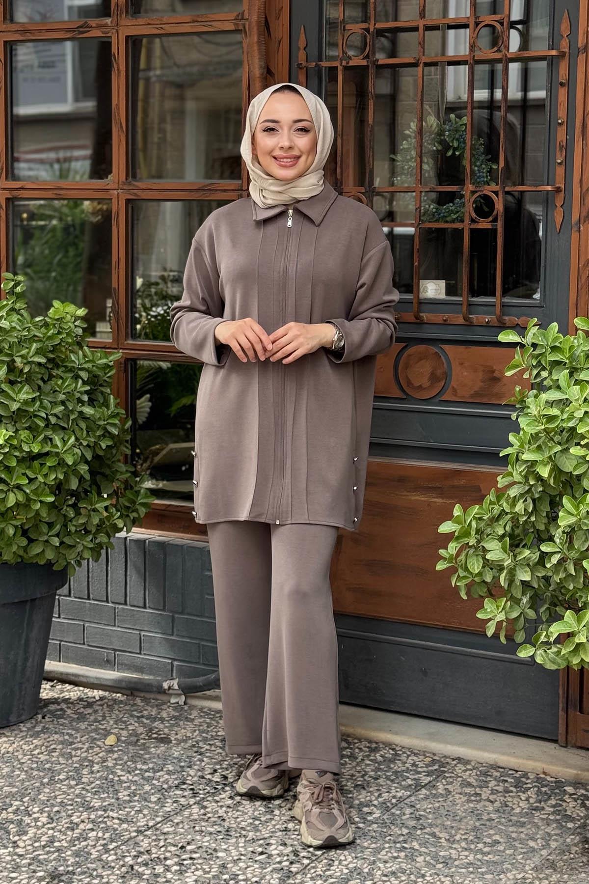 MAGAZİN Pantolonlu Takım 4429 Vizon