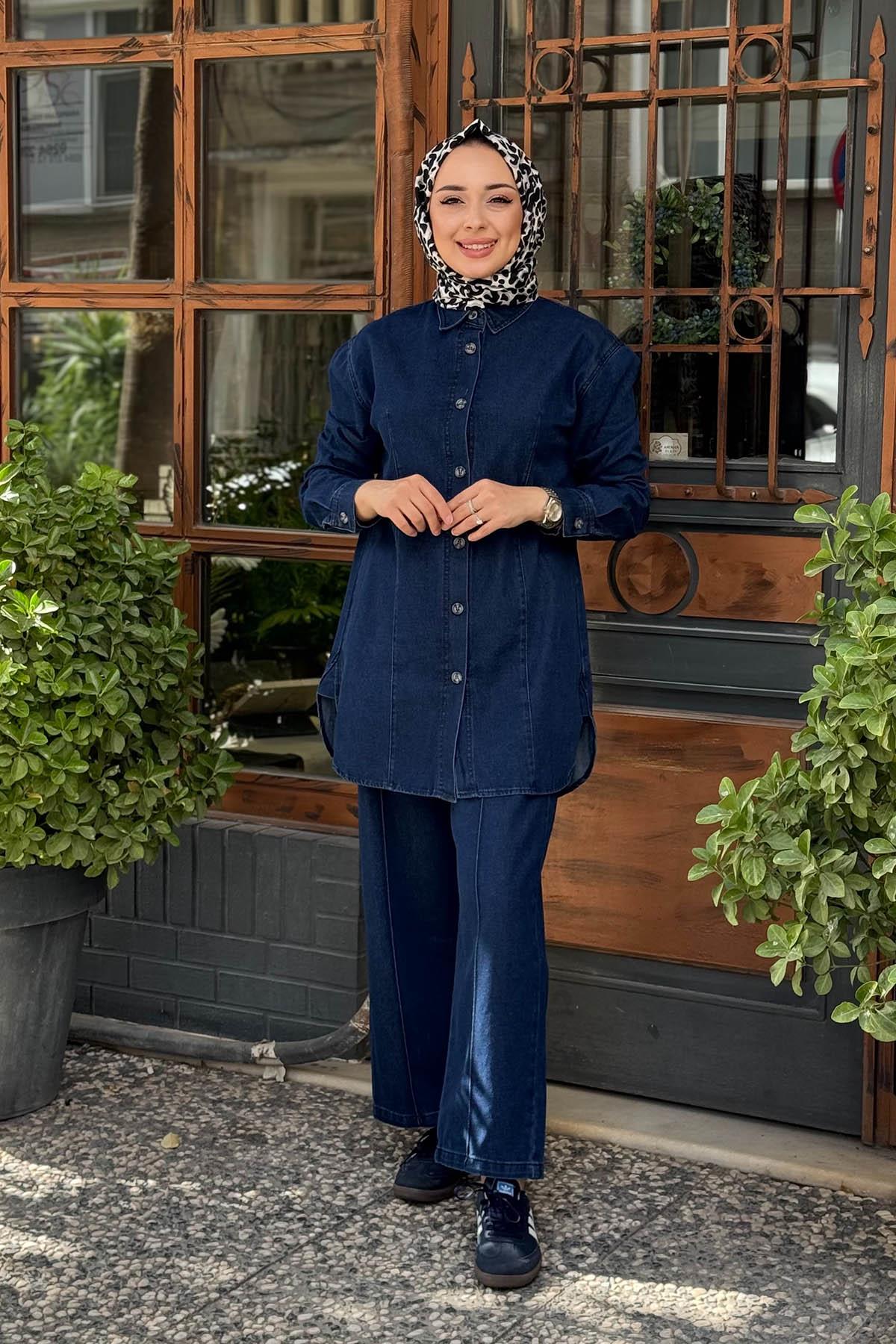MAGAZİN Pantolonlu Takım 7402A Kot Mavi