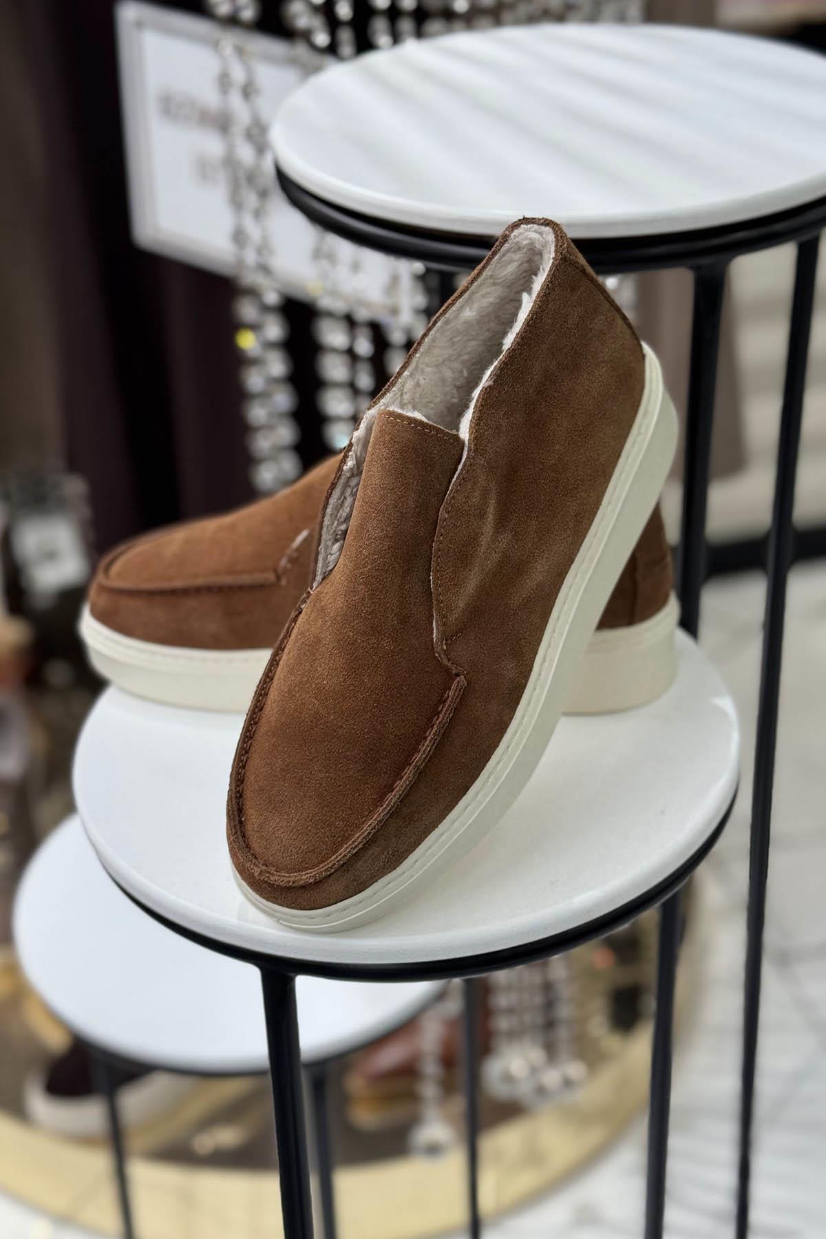 MAJENSIA Süet Ayakkabı 251411 Taba