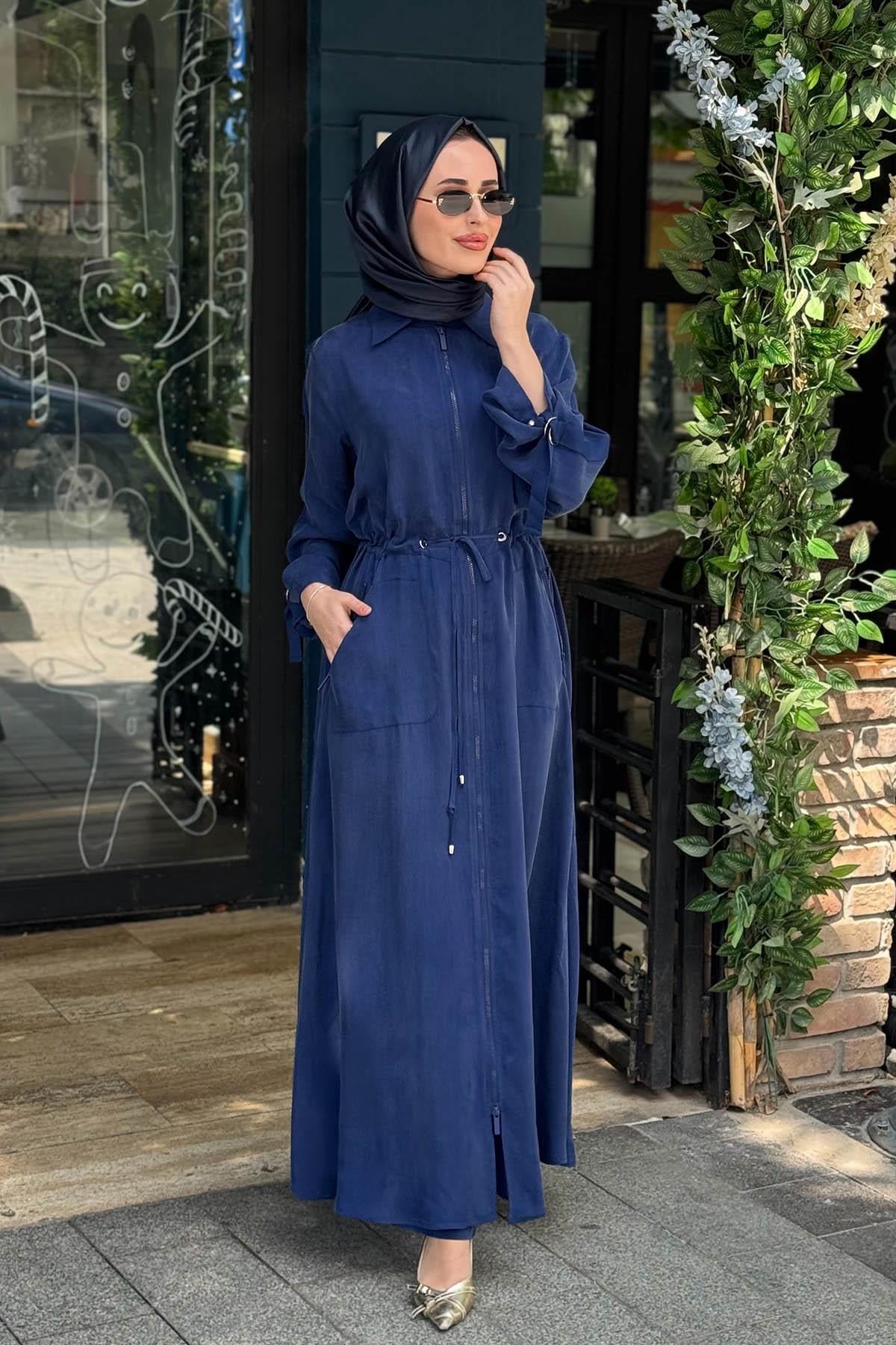 MİSS DALİDA Cupro Kap 2268329 Lacivert