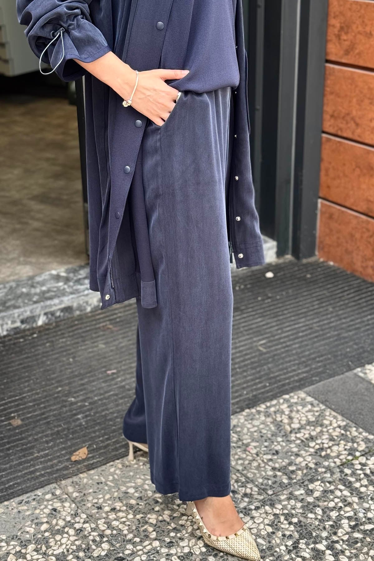 MİSS DALİDA Geniş Paça Pantolon 3267802 Lacivert