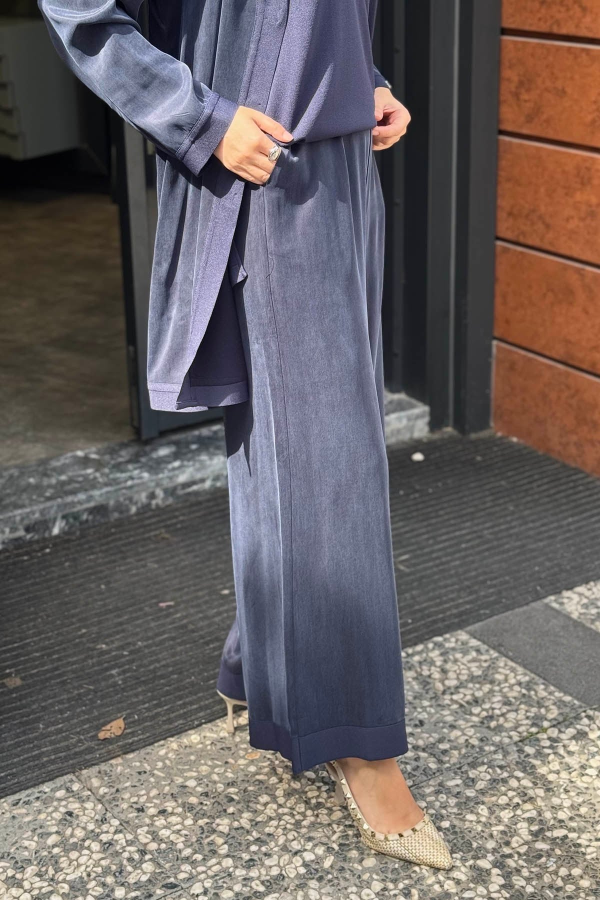 MİSS DALİDA Geniş Paça Pantolon 3267801 Lacivert