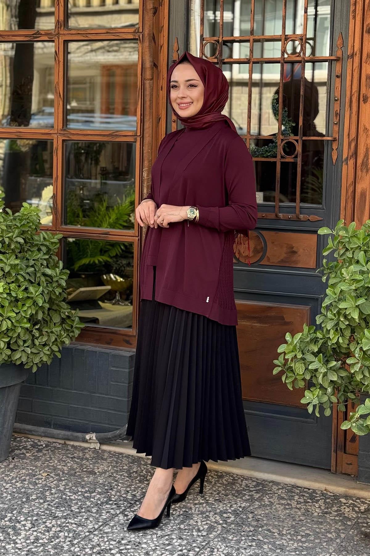 MISS DALİDA Hırkalı Takım T25PF-0002 Bordo