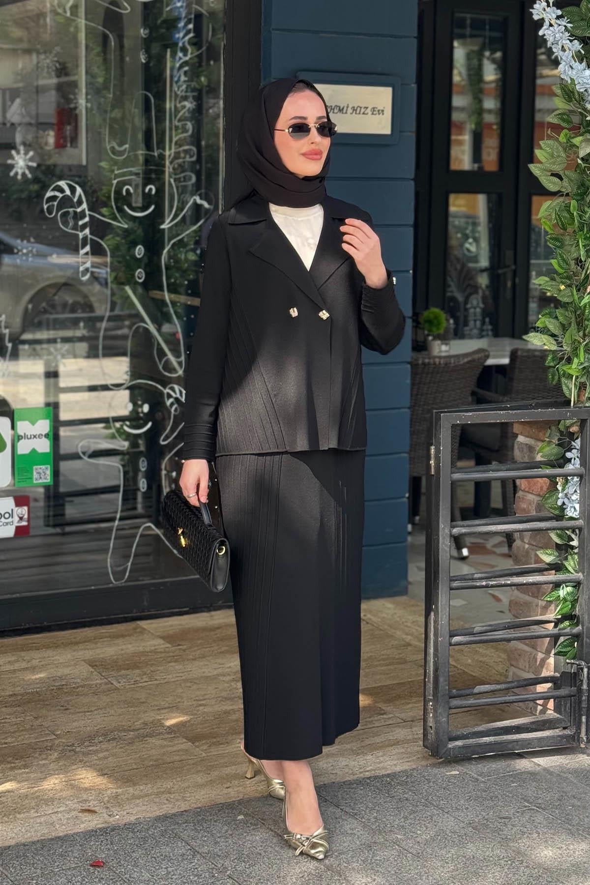 MİSS DALİDA Triko Ceket T26Y-8218 Siyah