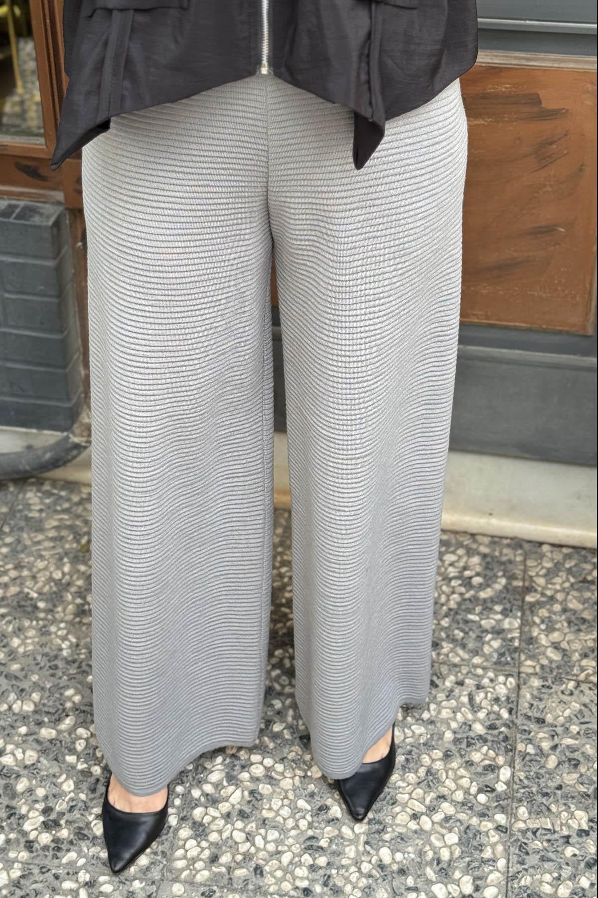 MİSS DALİDA Triko Pantolon T25K-7009 Gri