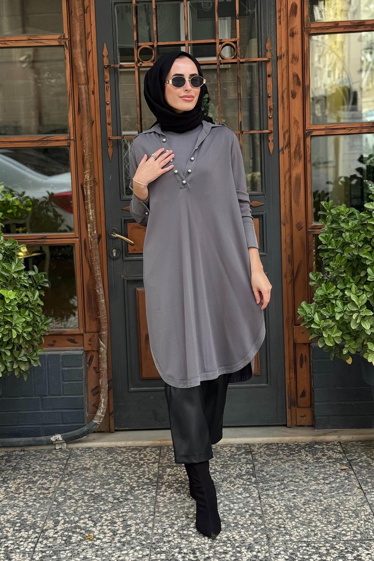MİSS DALİDA Tunik T25Y-6016 Antrasit