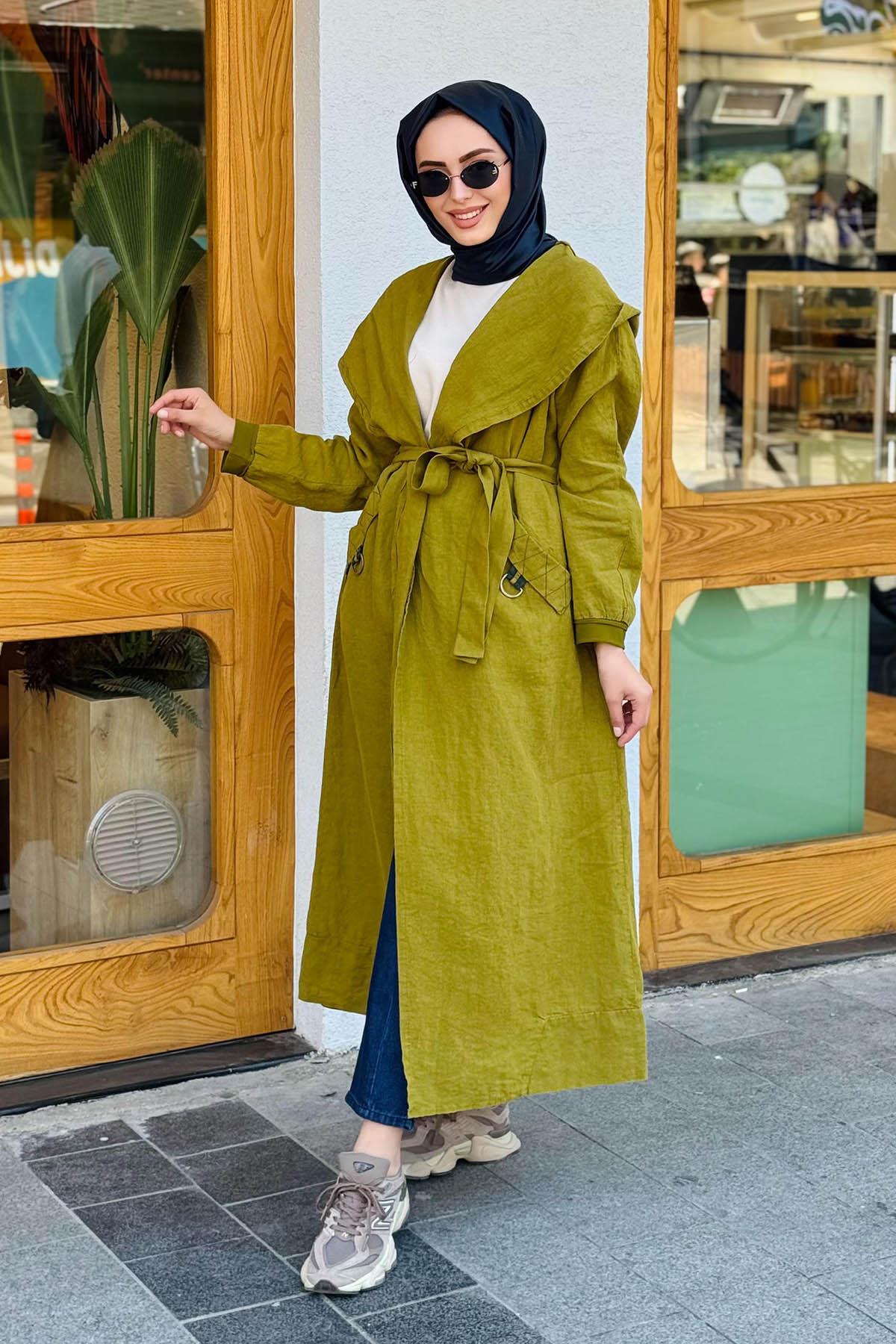 MissWhence Keten Kap 37401 Yeşil