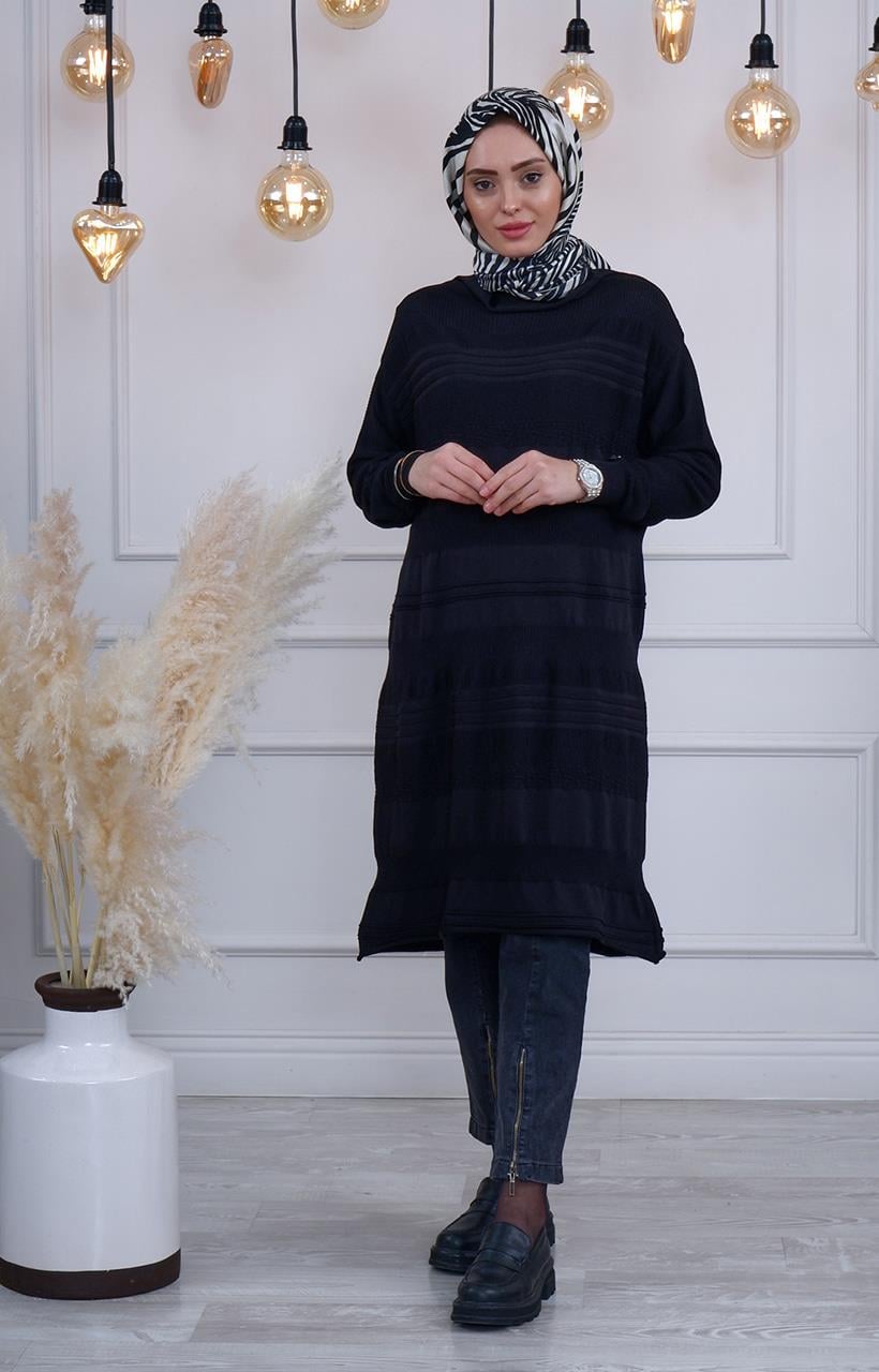 MissWhence Triko Tunik miss222 Siyah