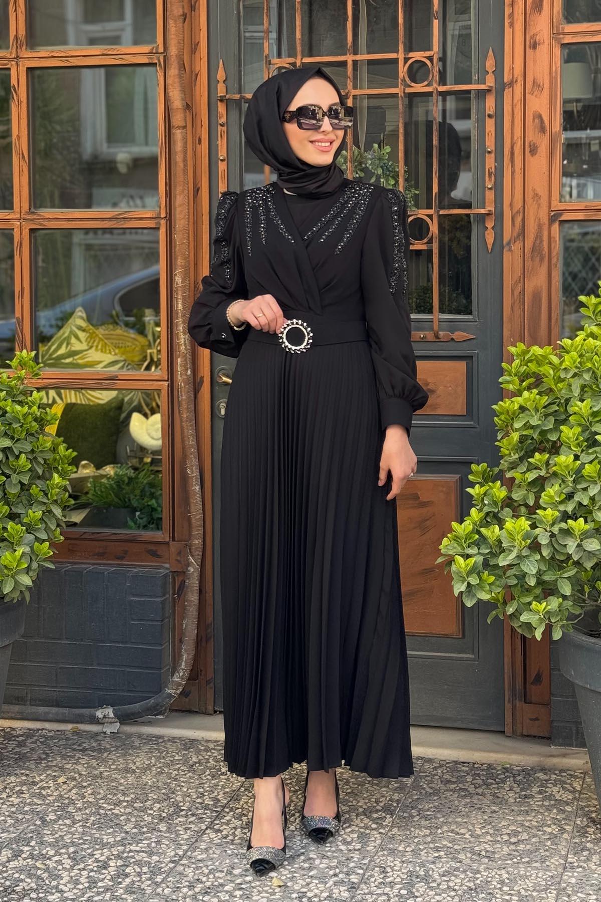 MODAİLGİ Elbise ILG251ELB06645 Siyah
