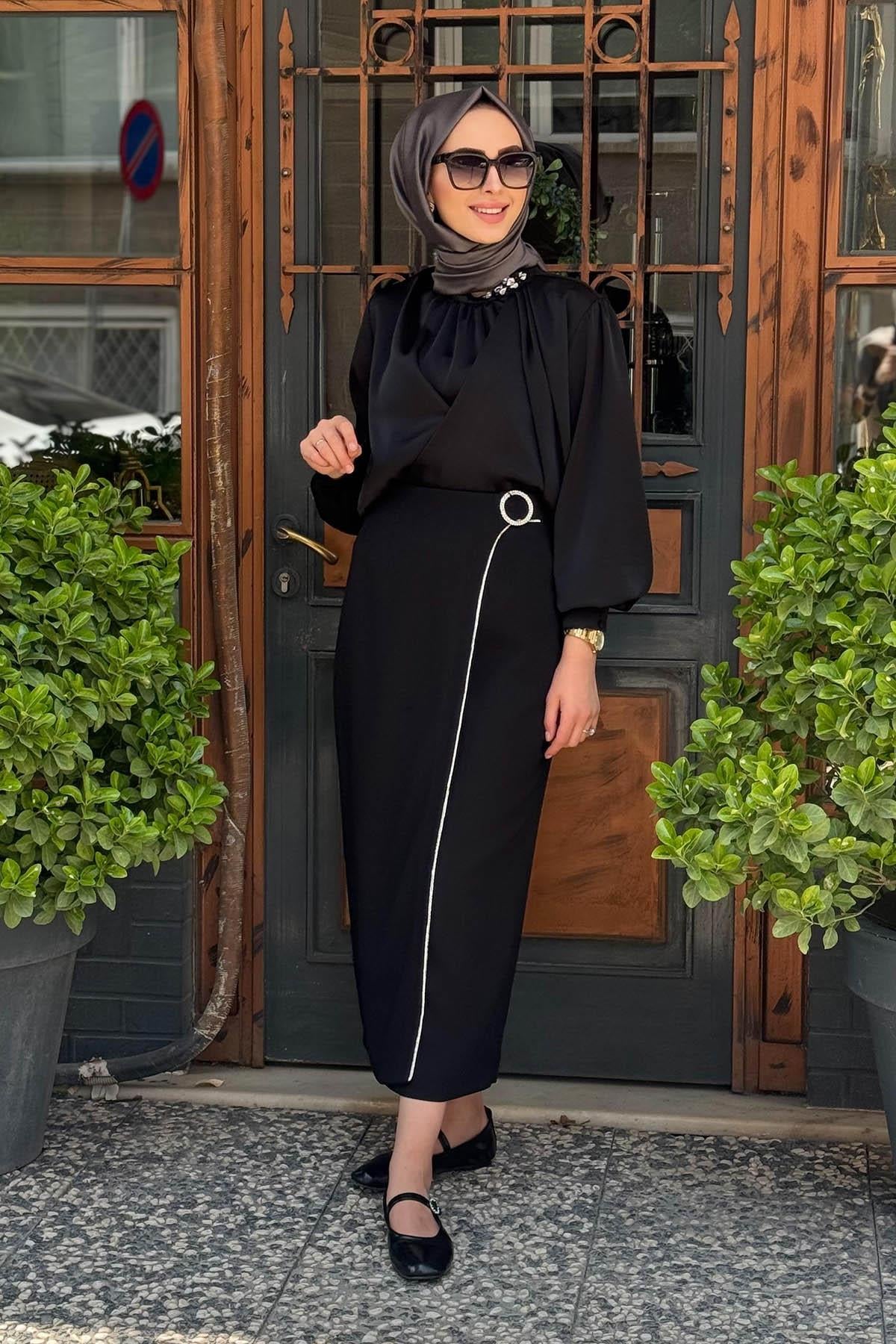 MODAİLGİ Etek ILG250ETK03555 Siyah