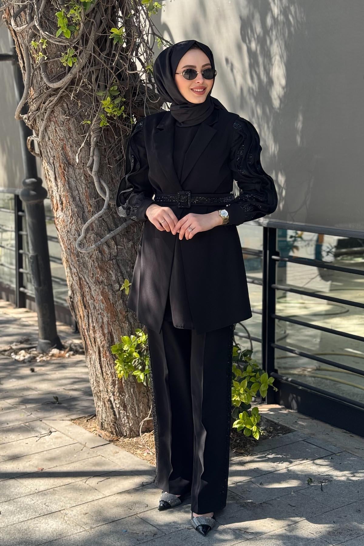 MODAİLGİ Pantolonlu Takım  ILG231CKT07032 Siyah