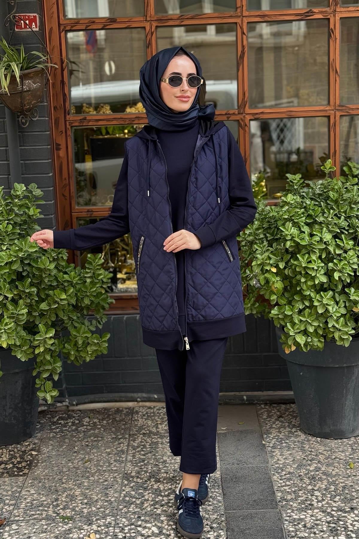 Moodbasic 3lü Pantolonlu Takım MM24.0273 Lacivert