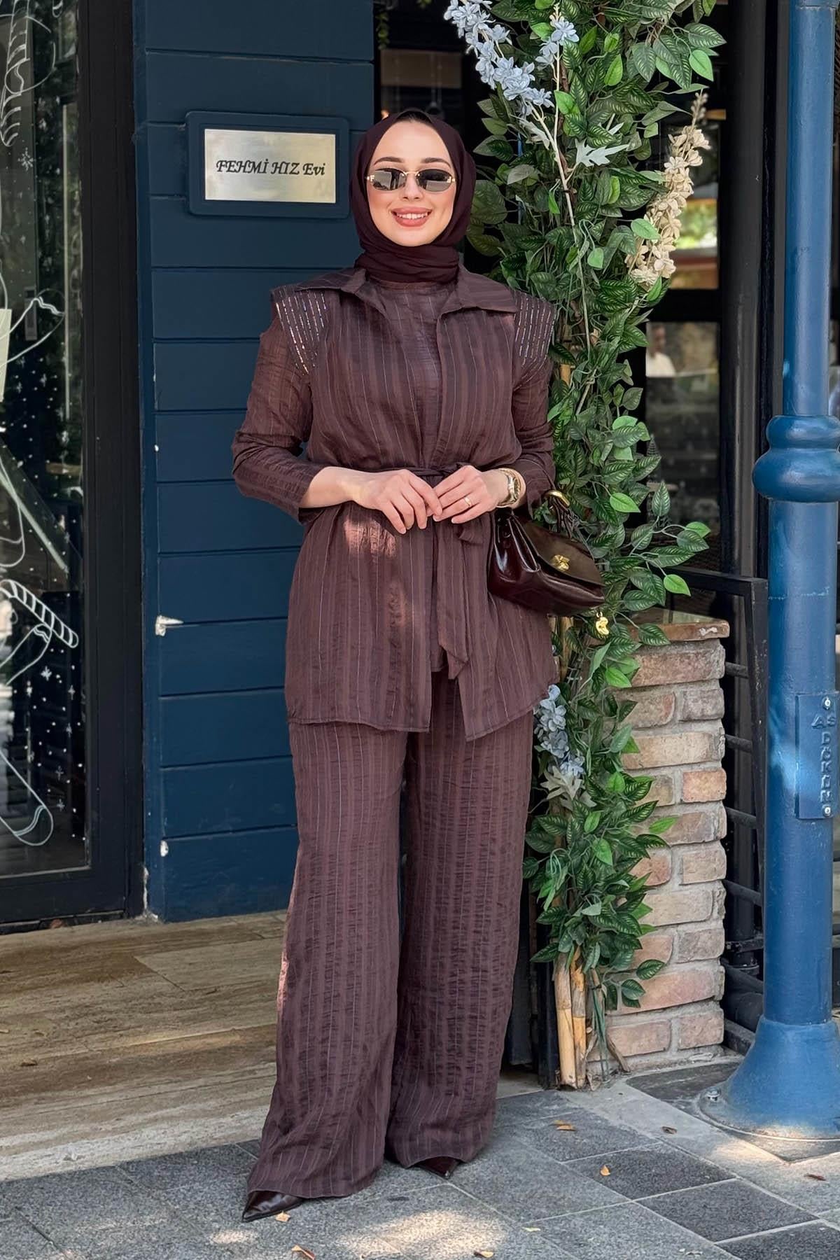 MOOR Dany Pantolonlu Takım 26S4090 Kahve