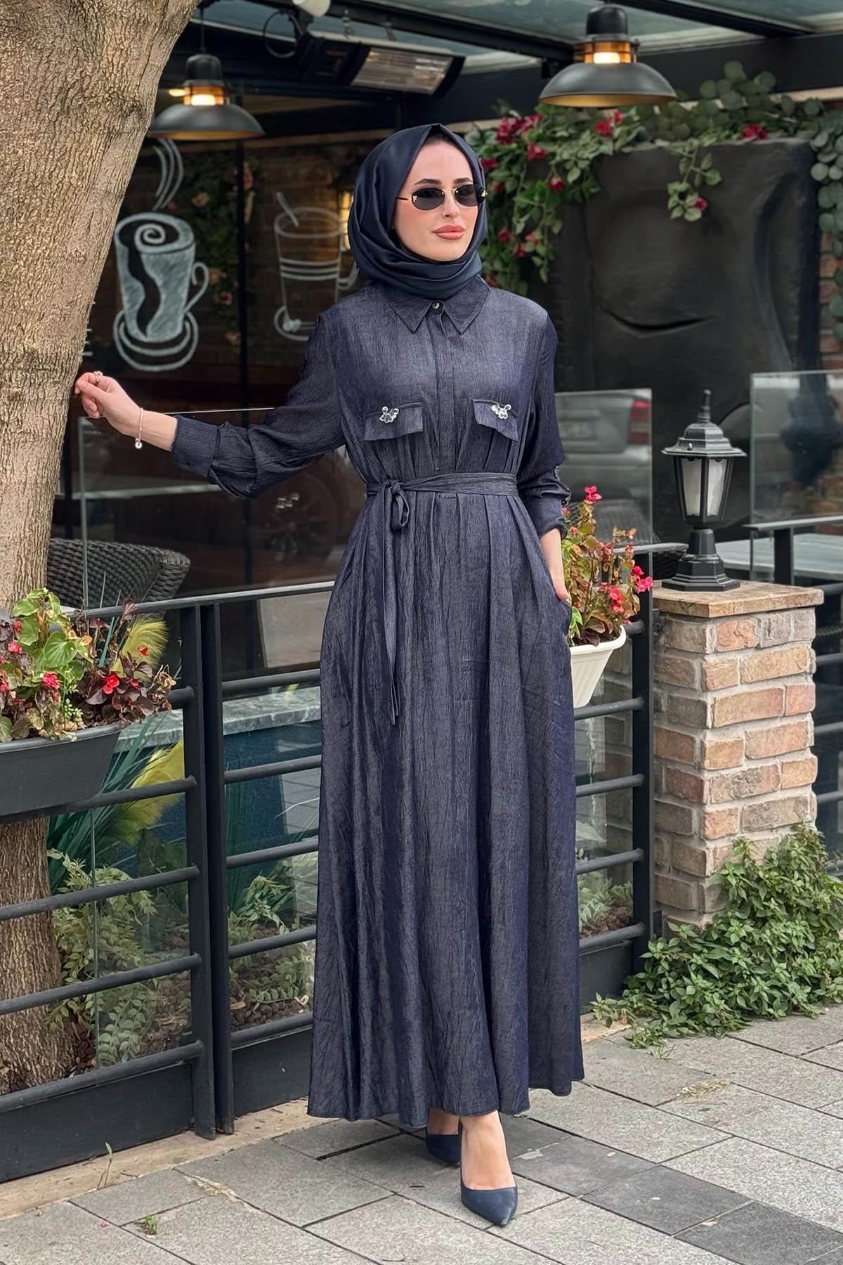 MOOR Elbise 26S5014 Lacivert
