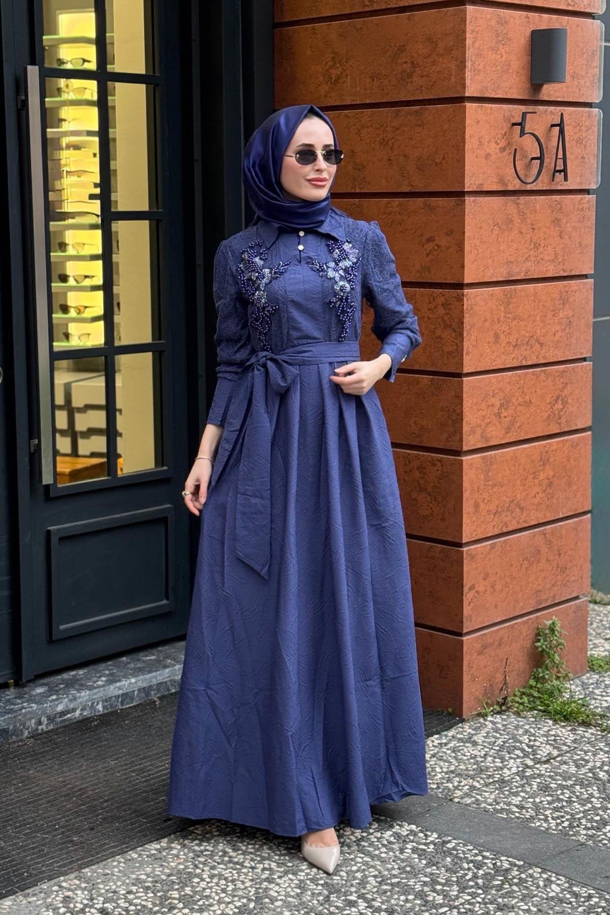 MOOR Elbise 26S5023 Lacivert