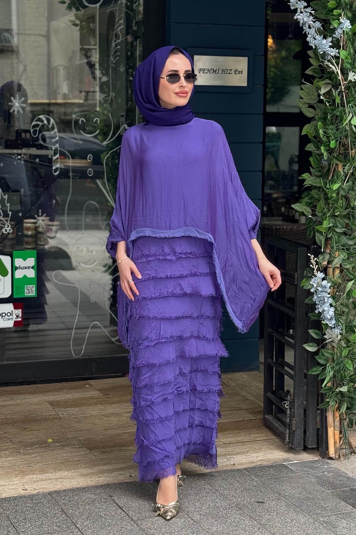MOOR Femme Elbise 26S9006 Mor