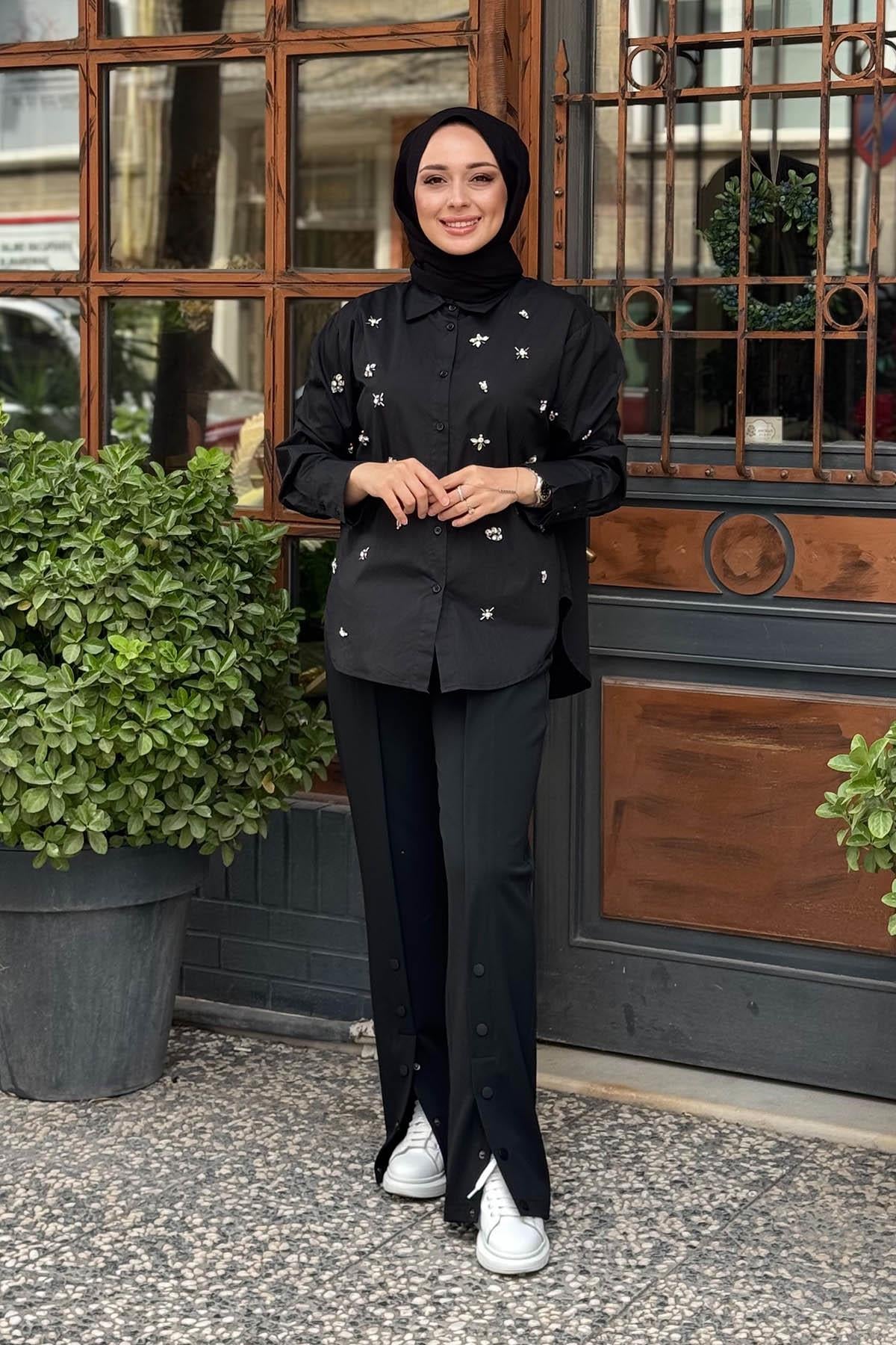 MOOR Gömlek 25W8012 Siyah