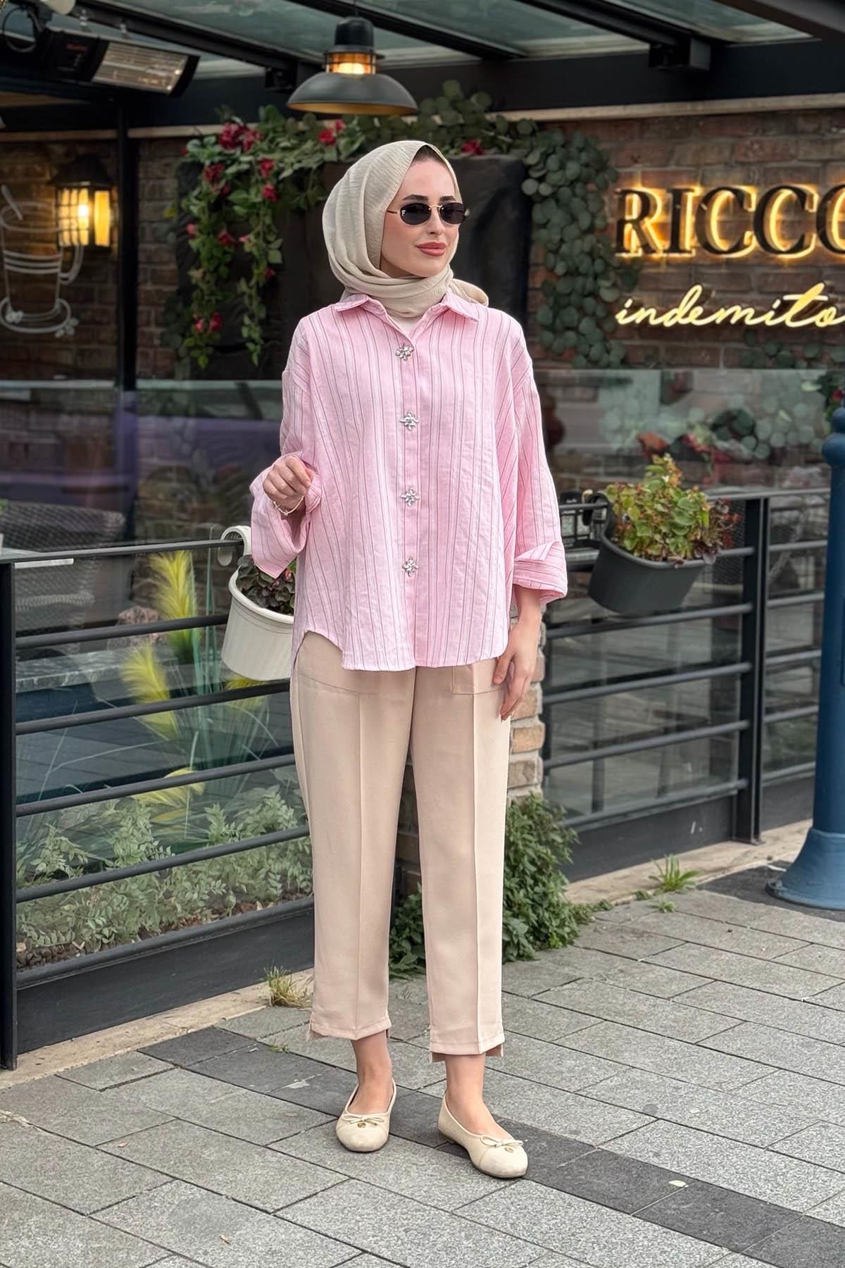 MOOR Gömlek 26S8012 Pembe