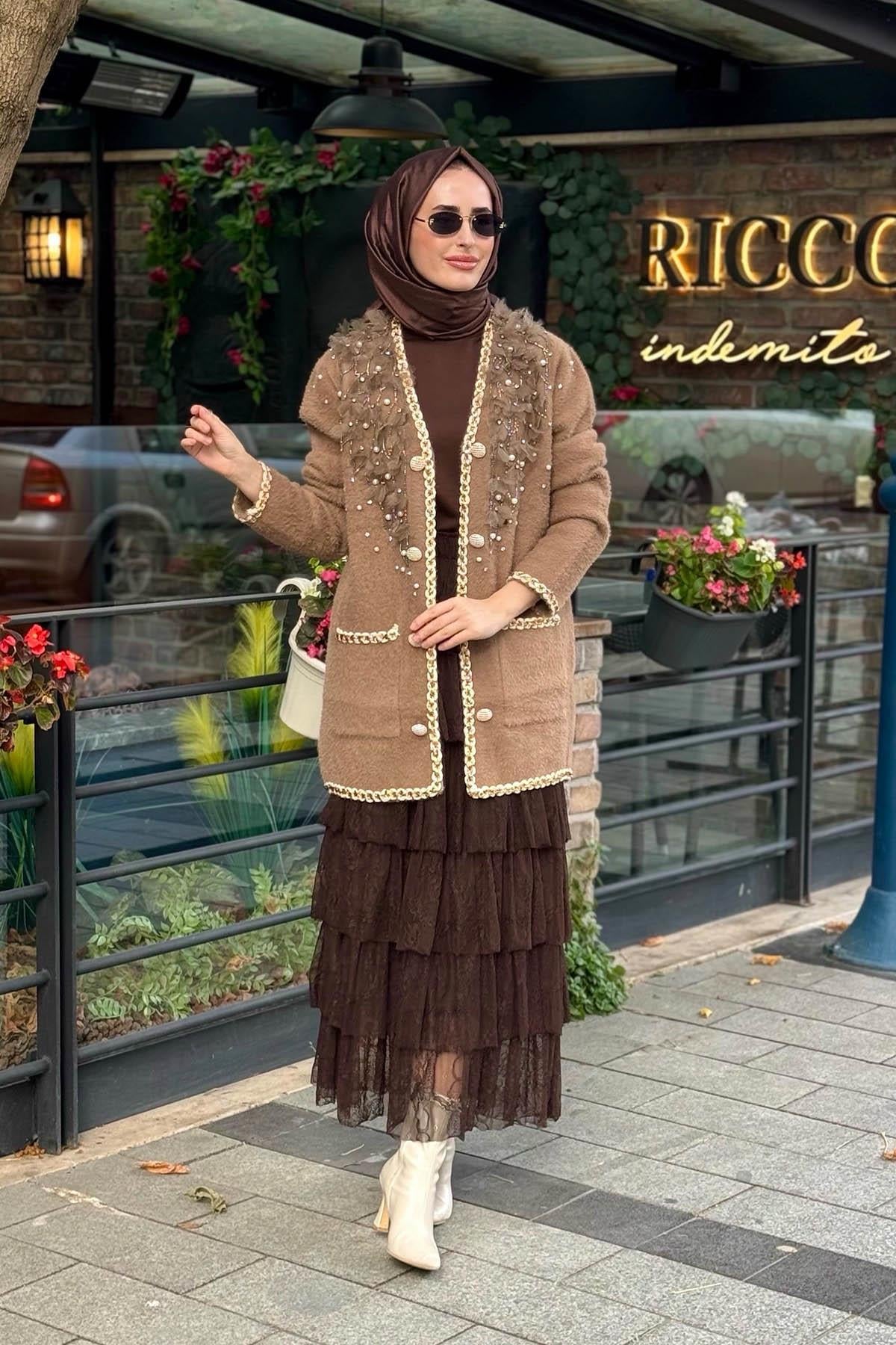 MOOR Hırka 25W6003 Camel